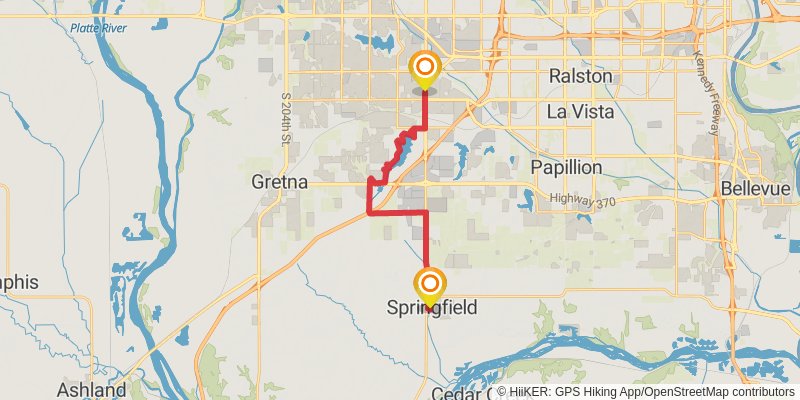 American Discovery Trail North Route stage 168 Map