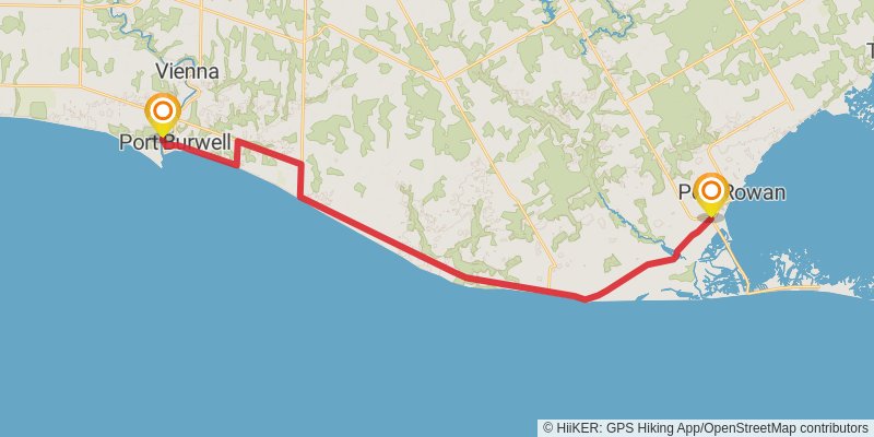 Waterfront Trail stage 44 Map