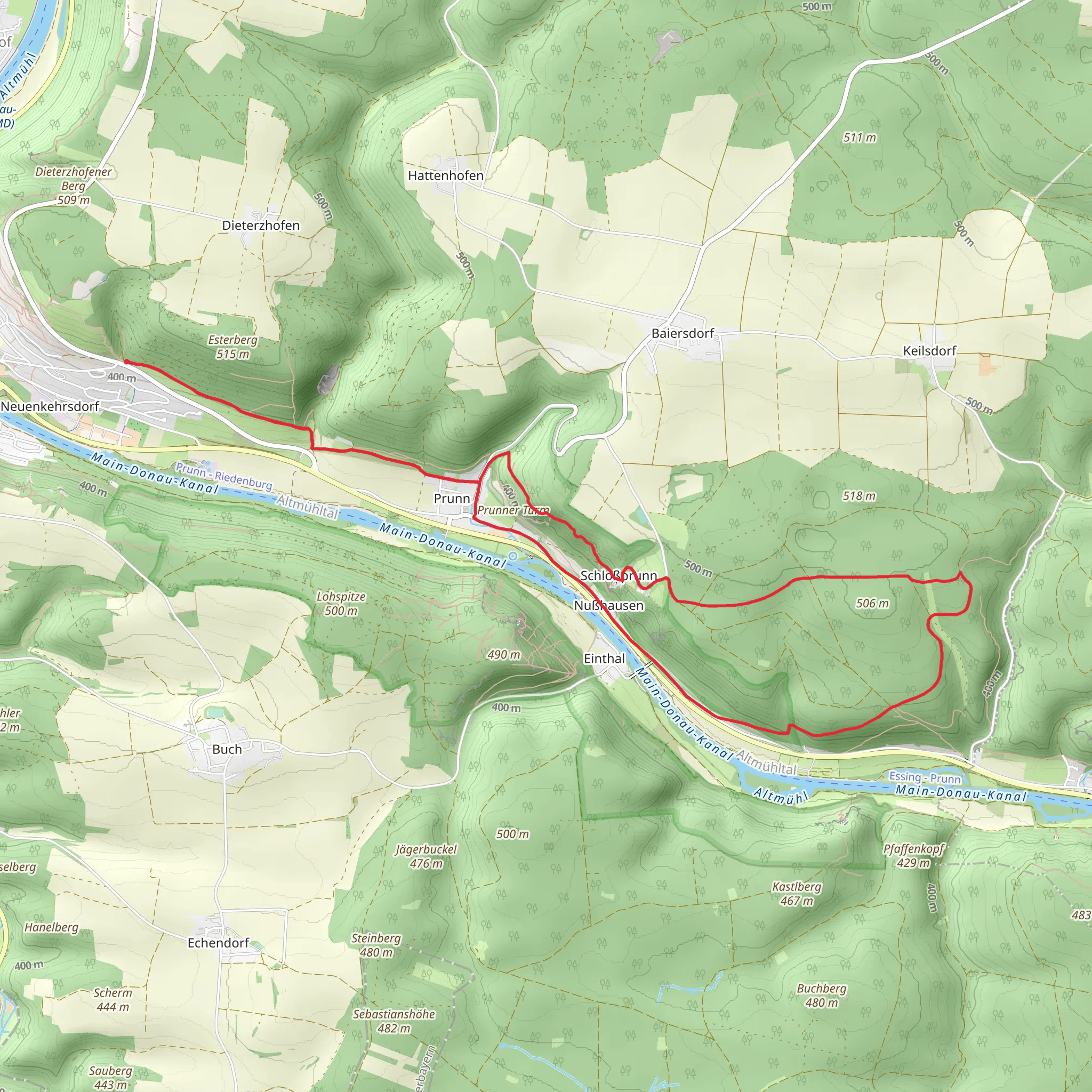 Rundweg Riedenburg 17 mobile static map