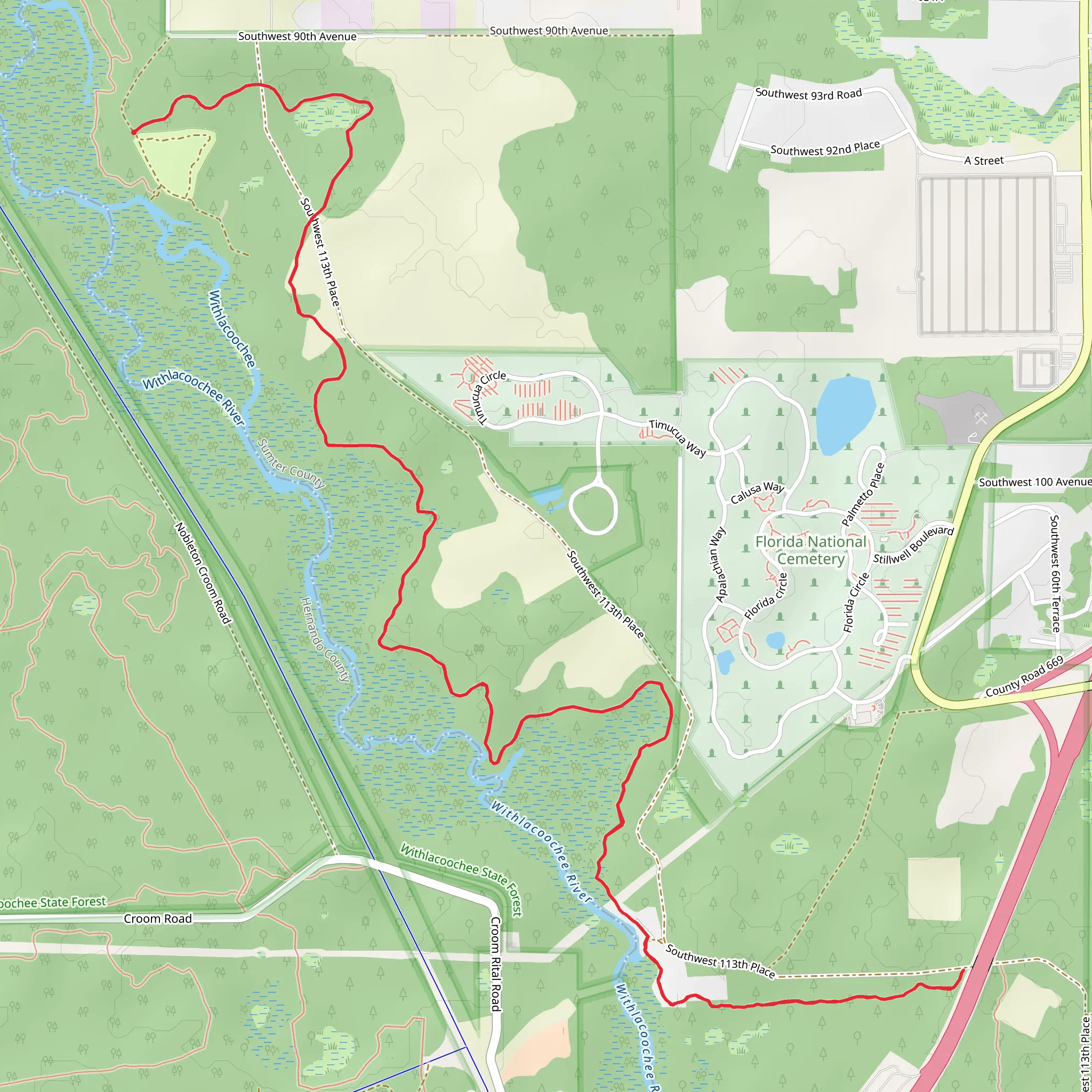 Croom Trail mobile static map