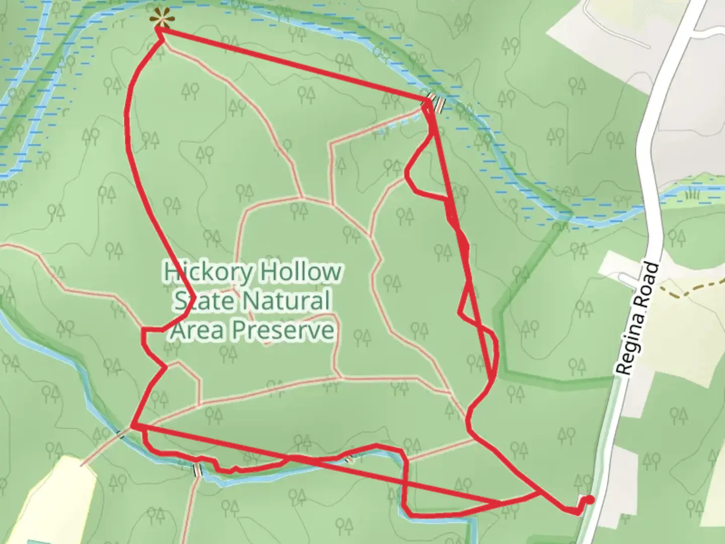 An image depicting the trail Milestone Loop and its surrounding area.