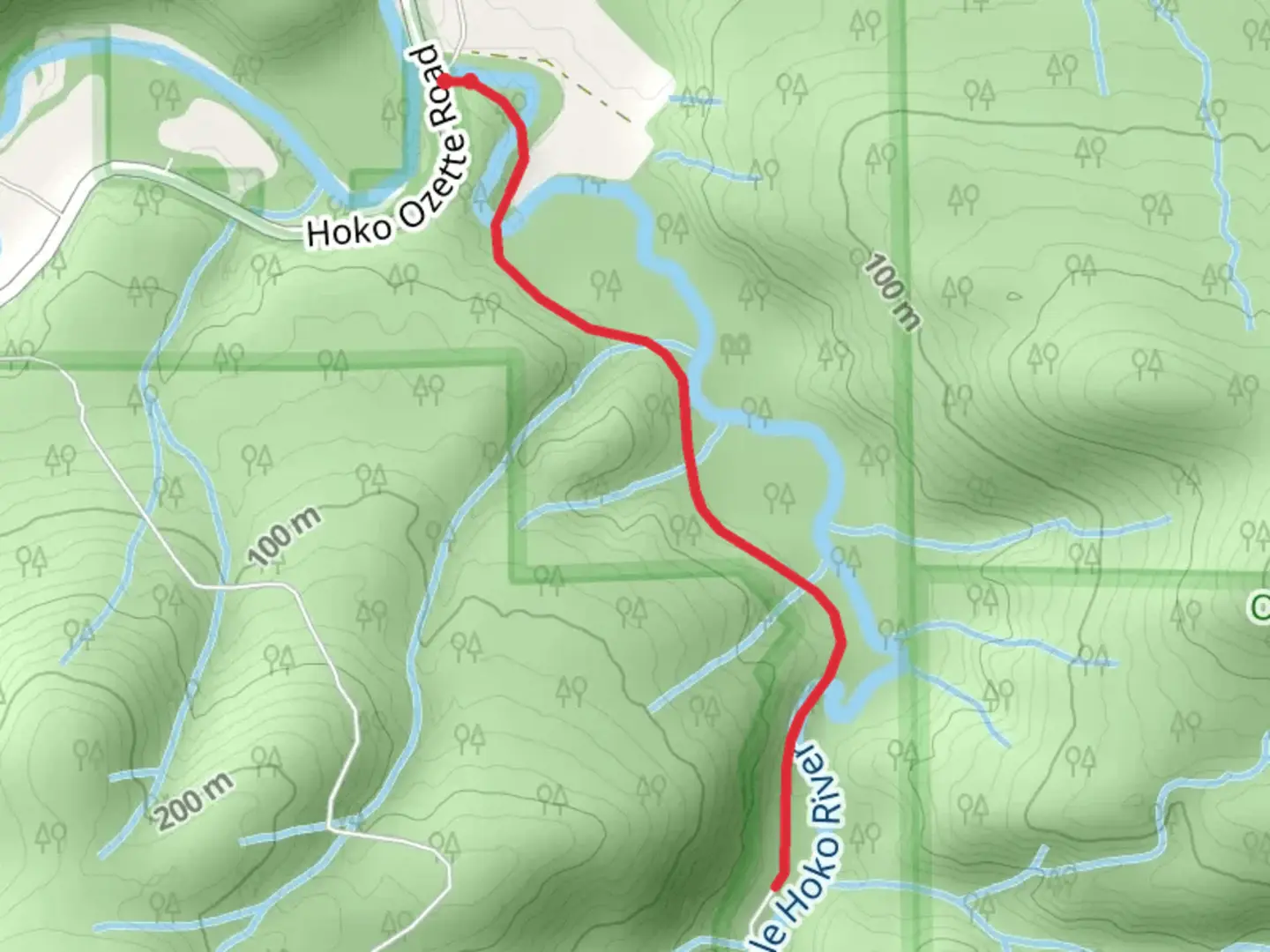An image depicting the trail Little Hoko River Out and Back and its surrounding area.