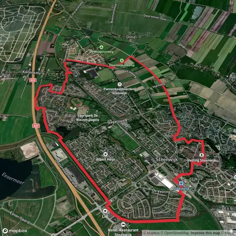 Nieuwe Gagels and Dolder Kanaal via Maarten van Rossumpad and Woldmeenthepad