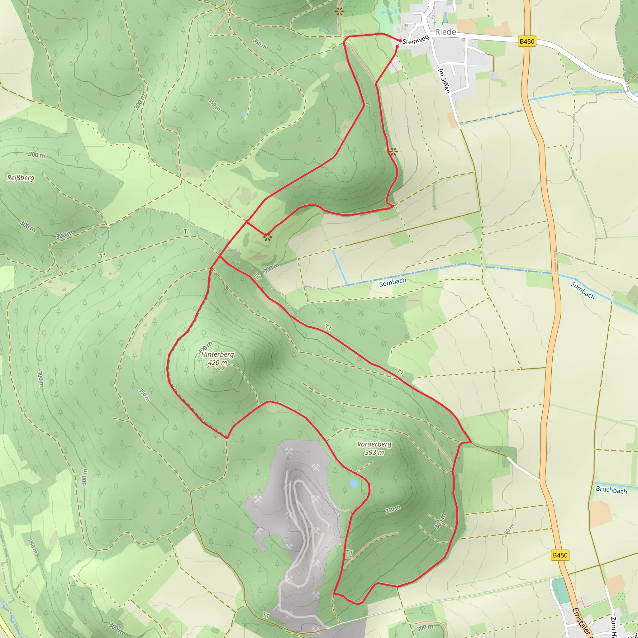 Hinterberg and Vorderberg Loop mobile static map