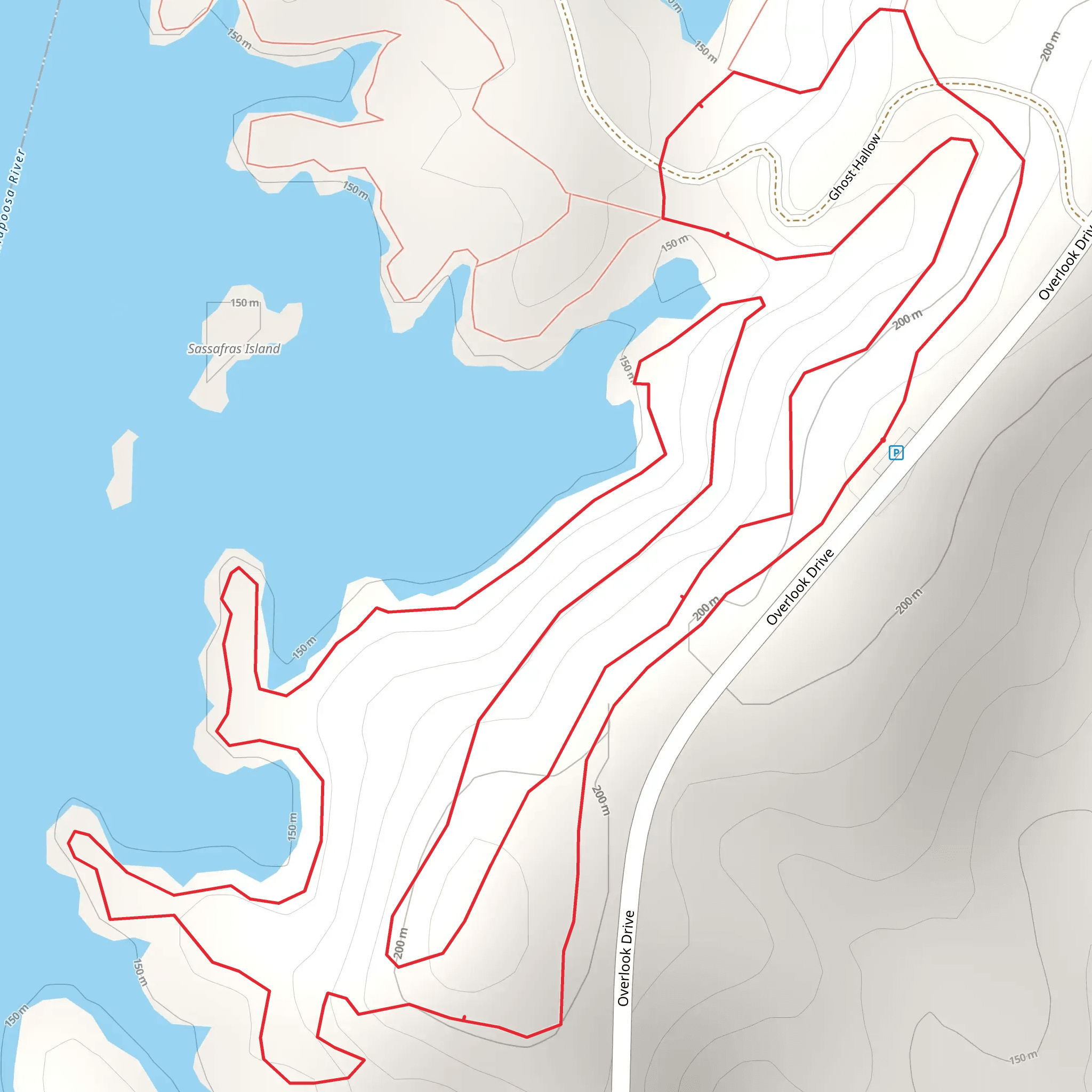 Loop Beside Martin Lake mobile static map