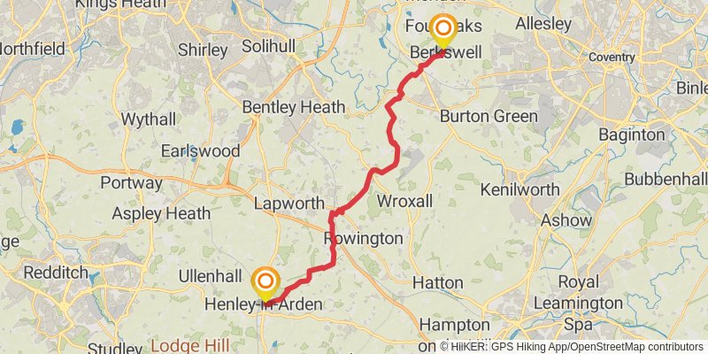 Middleton in Teesdale to Dover Walk stage 23 Map