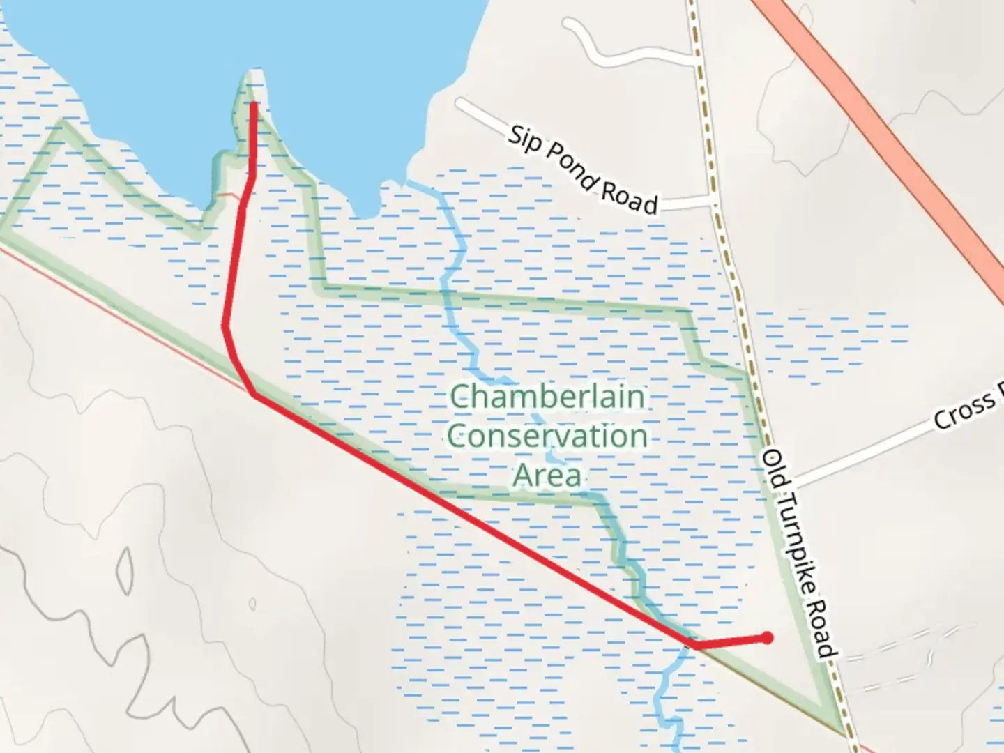 An image depicting the trail Sip Pond via Monadnock Recreational Rail Trail Out and Back and its surrounding area.