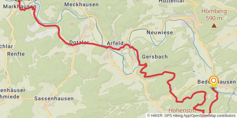 Ederhöhenweg stage 3 Map