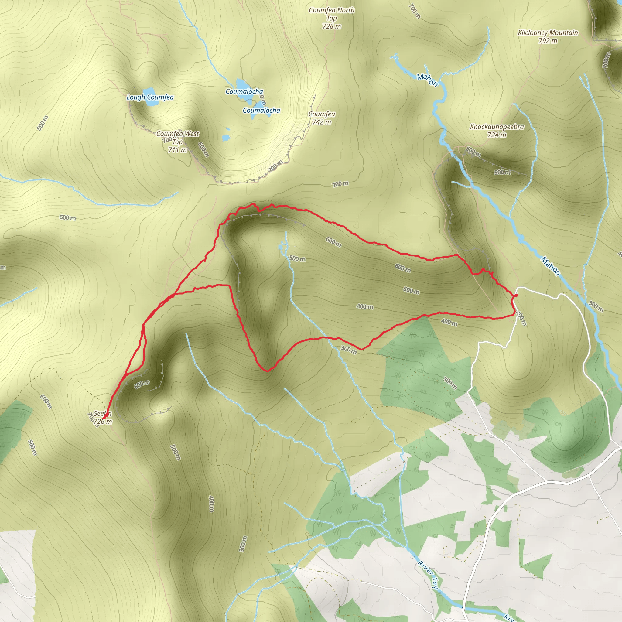 Comeraghs Loop mobile static map
