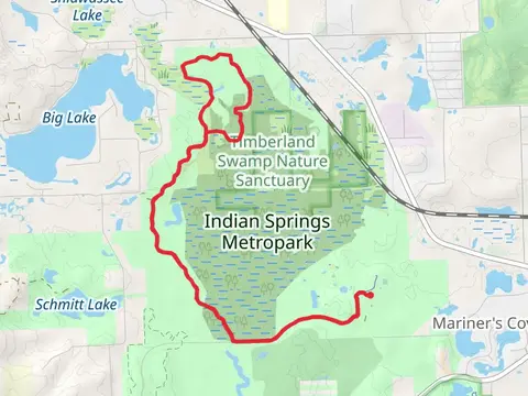 Timberland Lake - Indian Springs Metropark - Hike Trail