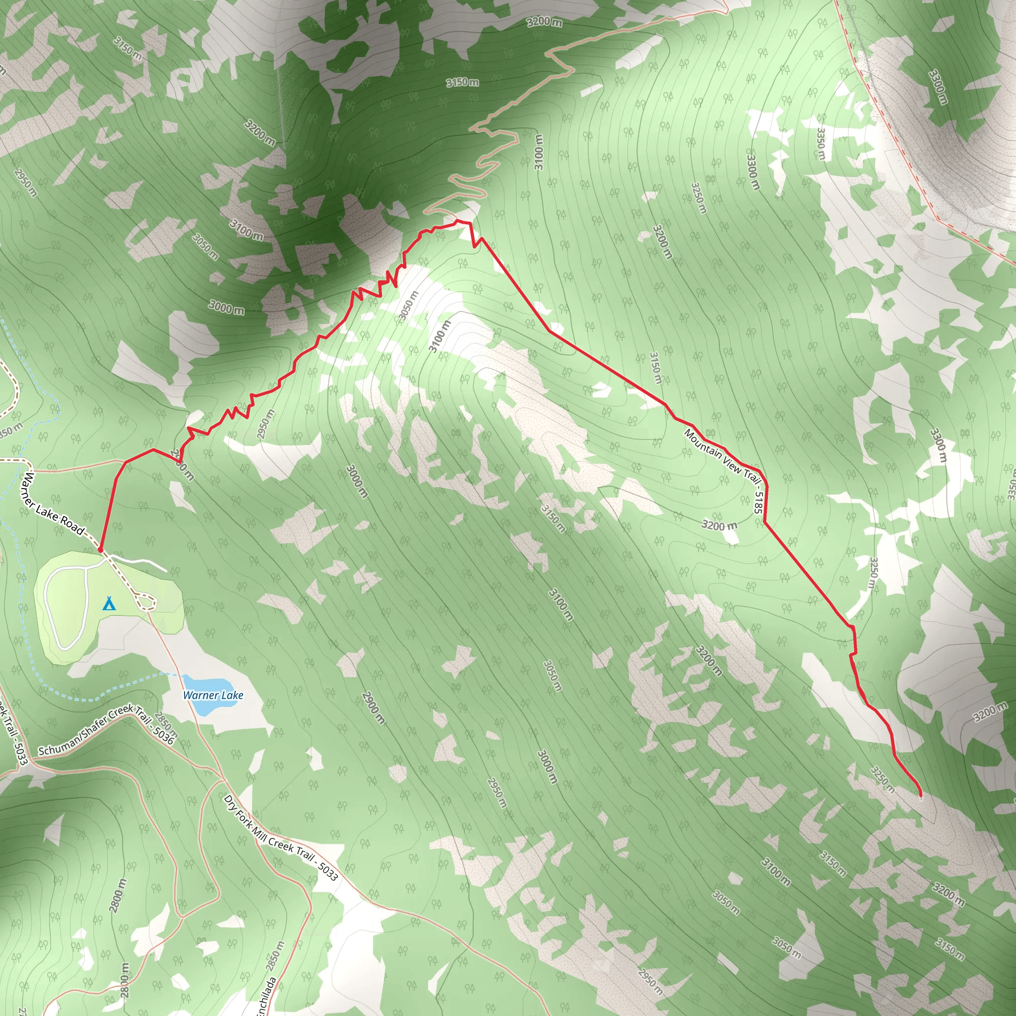 Mountain View Trail mobile static map
