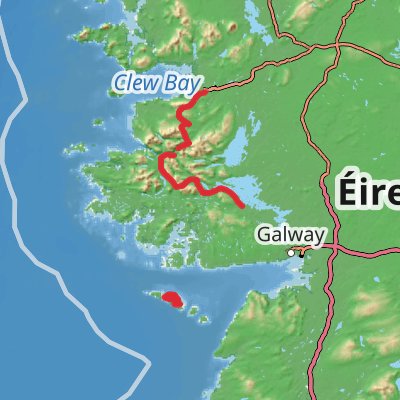 Connemara and the West of Ireland 8-Day Challenging Tour (Hillwalk Tours) mobile static map