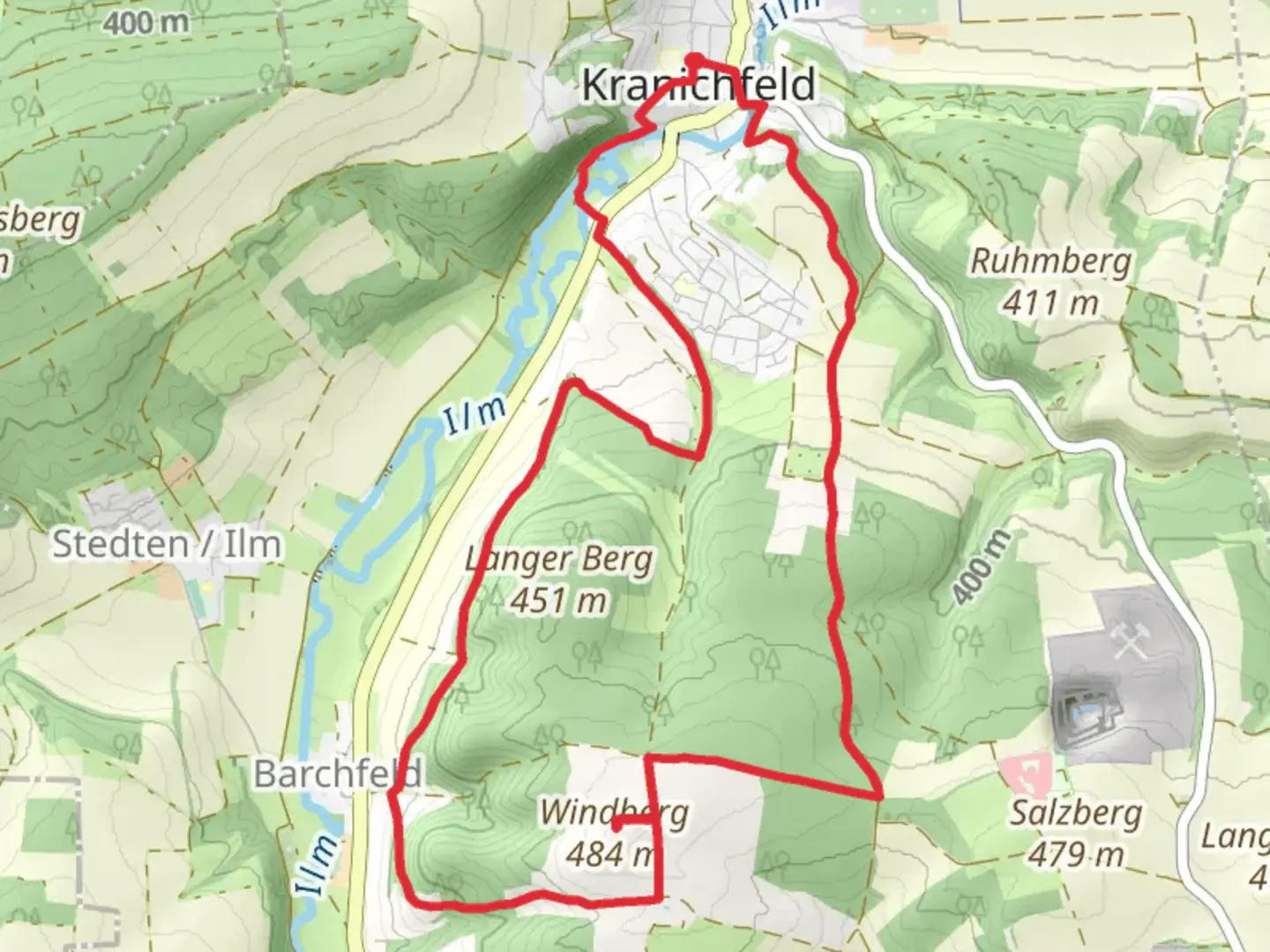 An image depicting the trail Kranich Rundwanderweg 5 and its surrounding area.