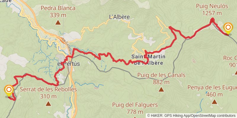 Haute Randonnée Pyrénéenne stage 51 Map