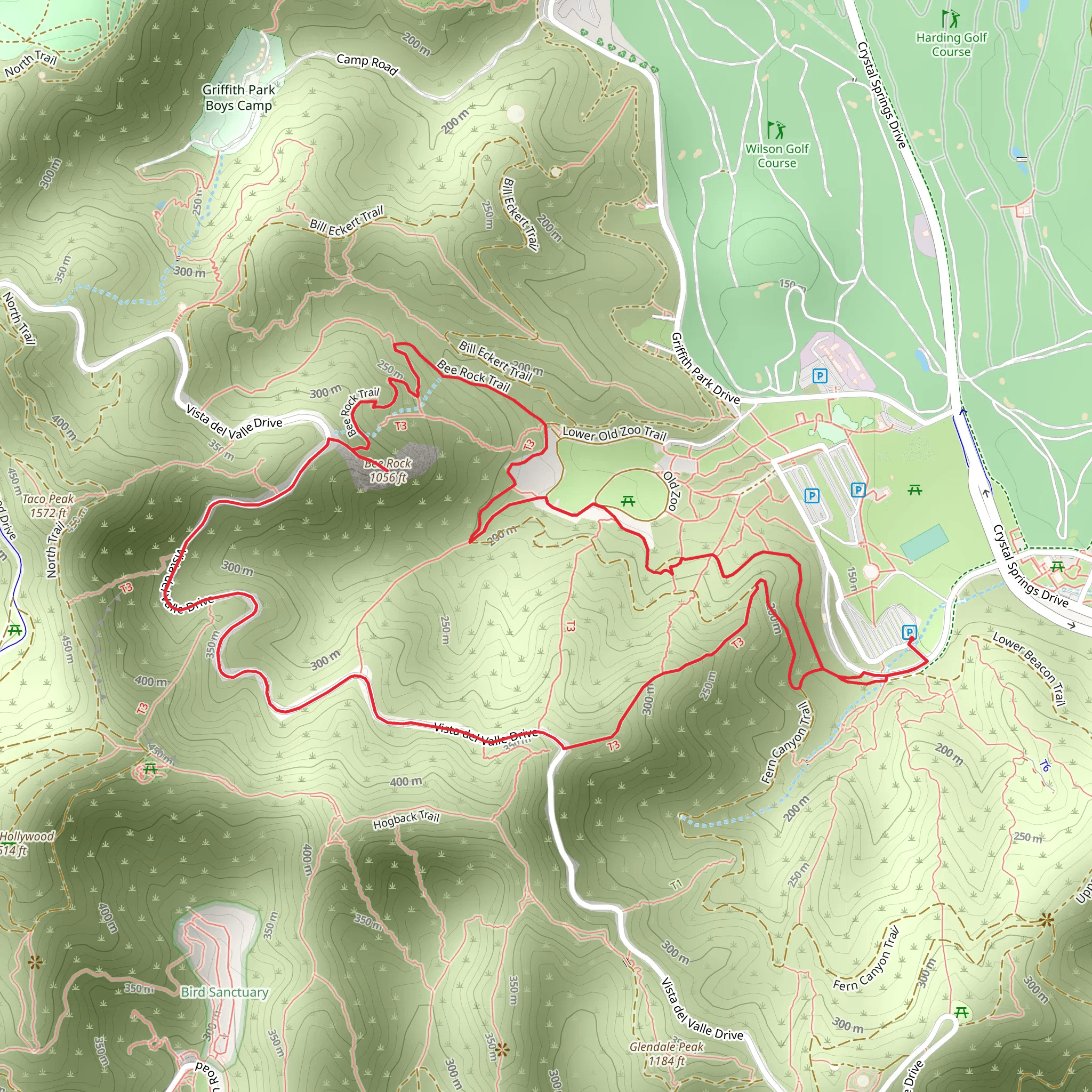 Bee Rock Loop mobile static map
