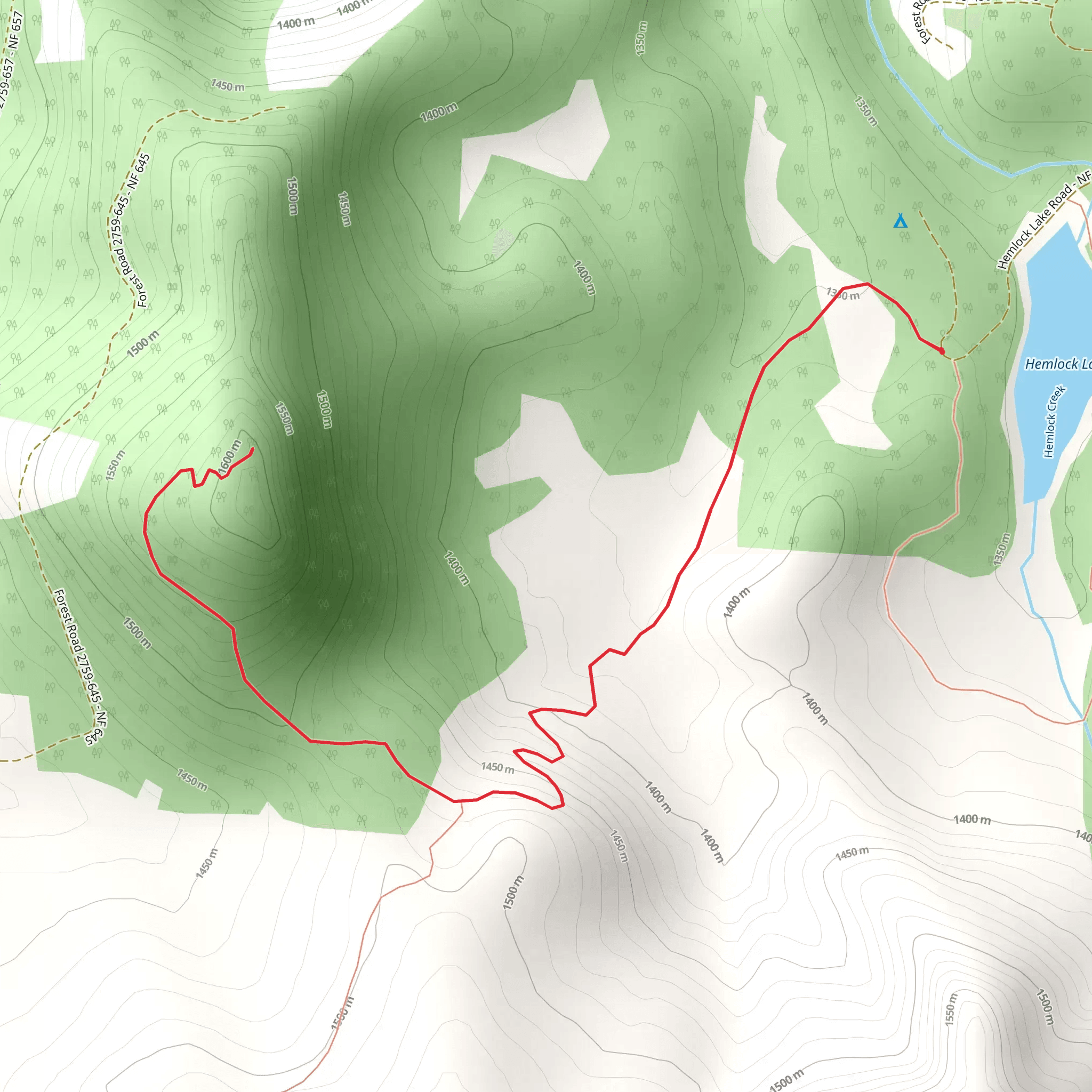Flat Rock Trail mobile static map