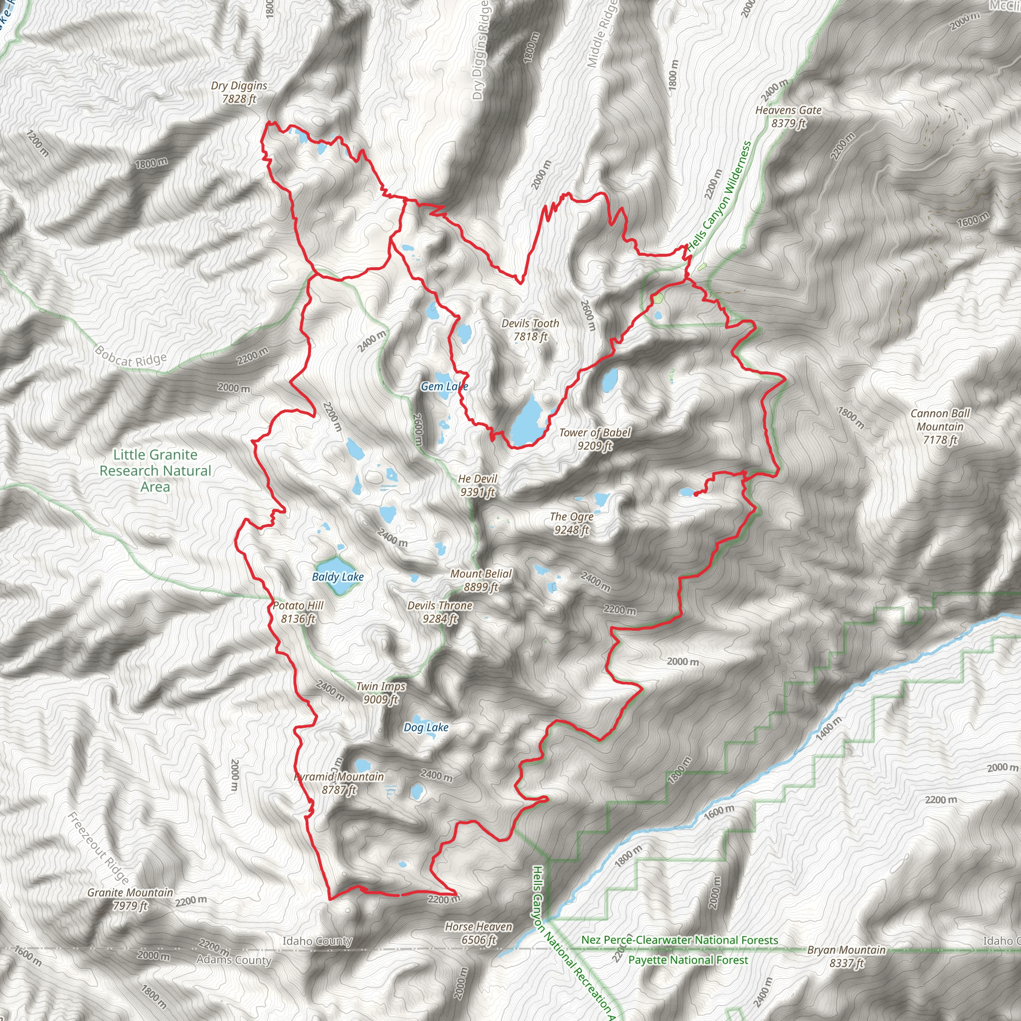 Seven Devils Loop mobile static map