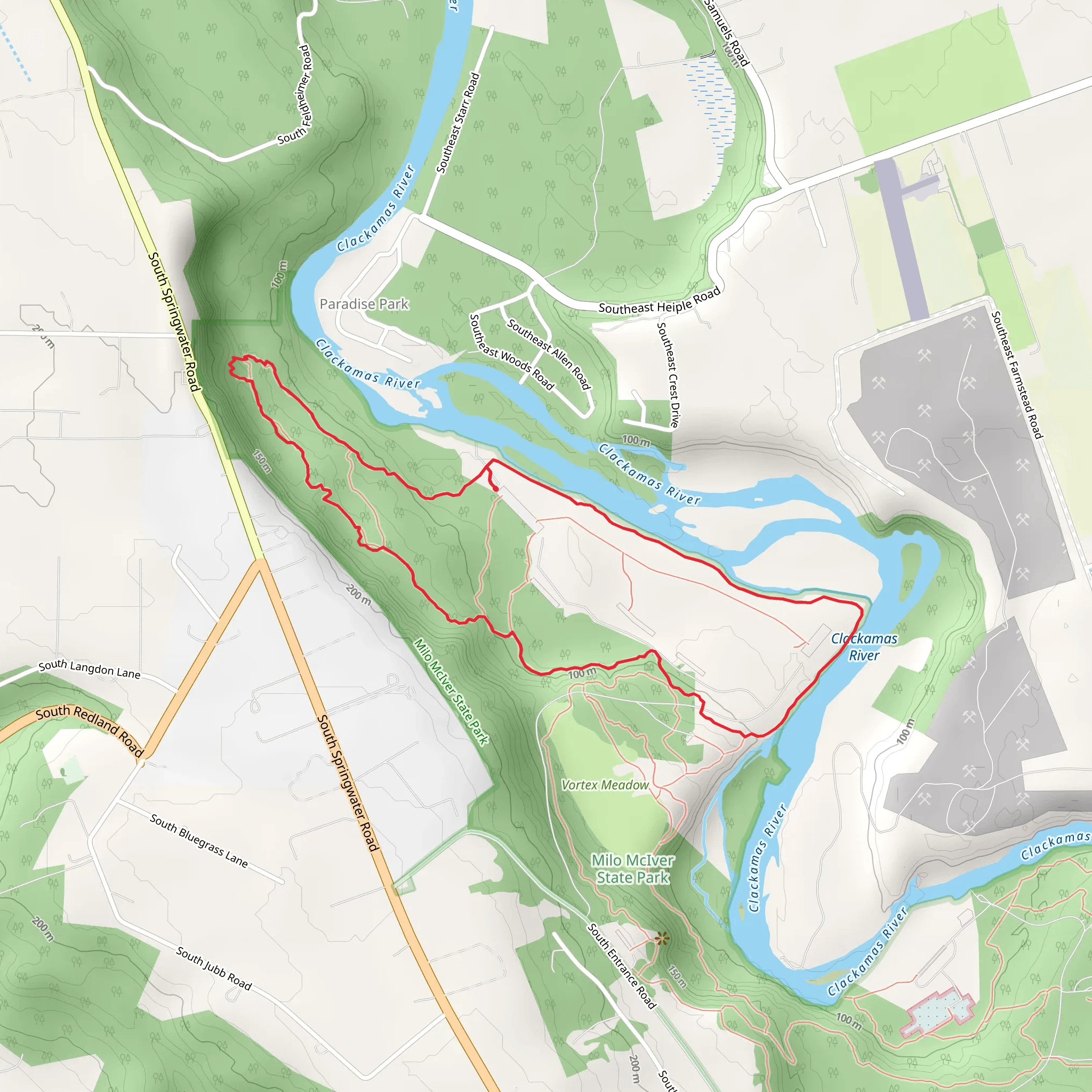 Riverbend Trail and Maple Ridge Trail Loop mobile static map