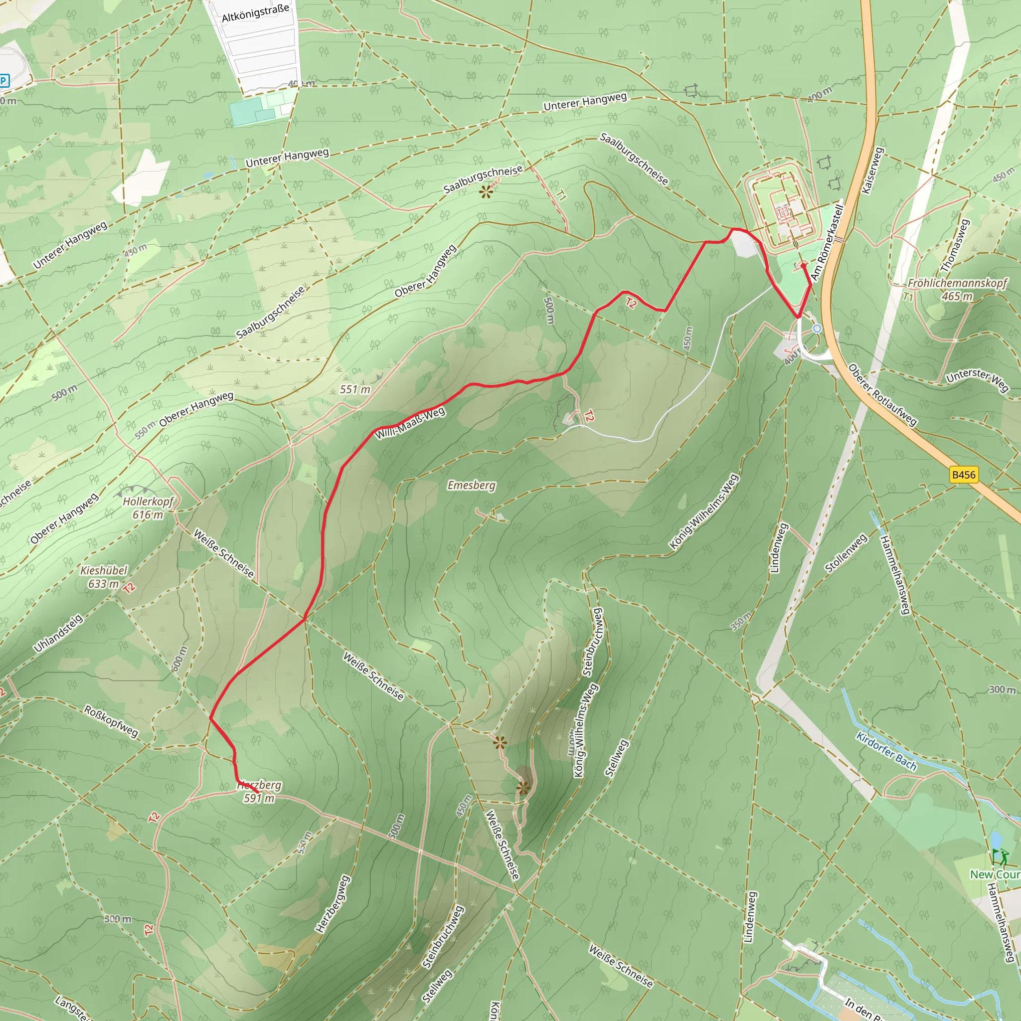 Herzberg via Taunusklub Route mobile static map