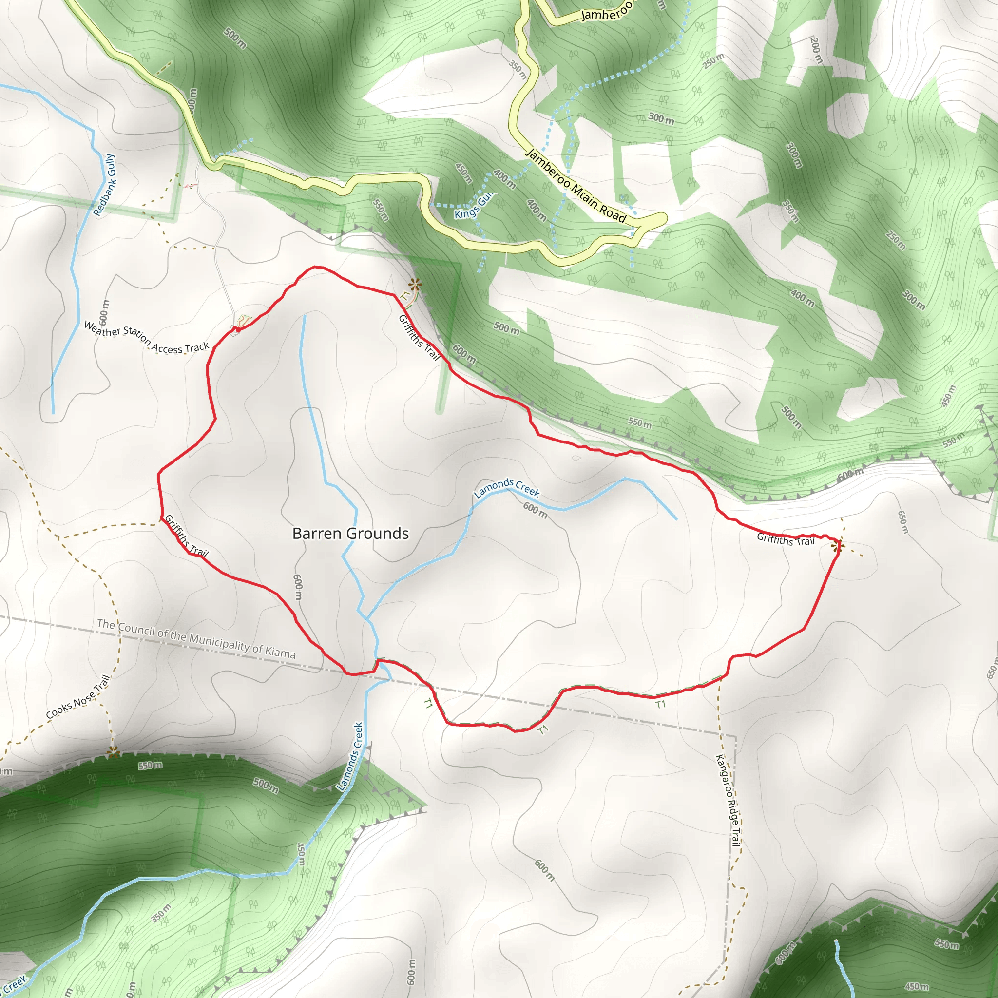 Griffiths Track mobile static map