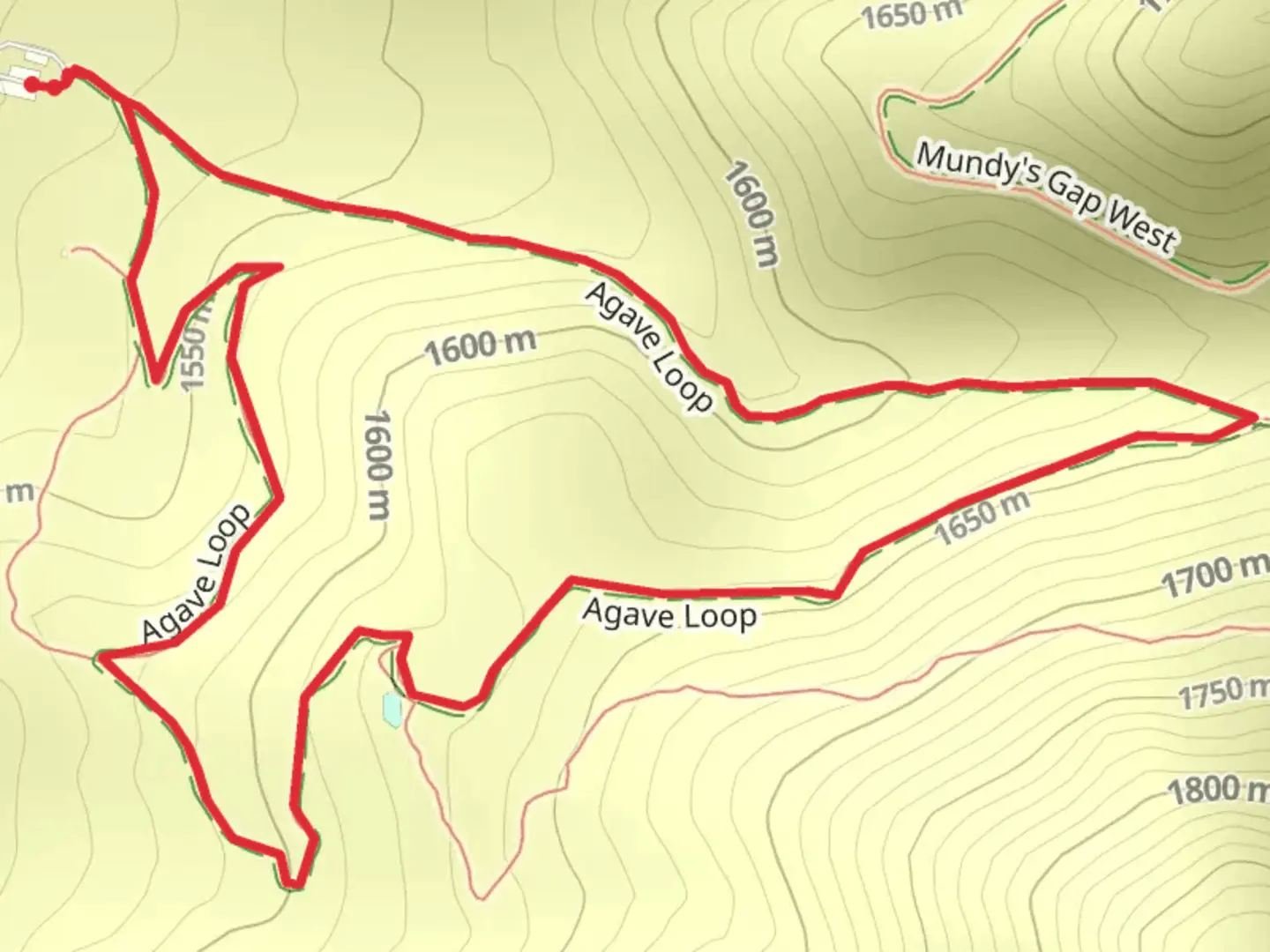 An image depicting the trail Agave Loop and its surrounding area.