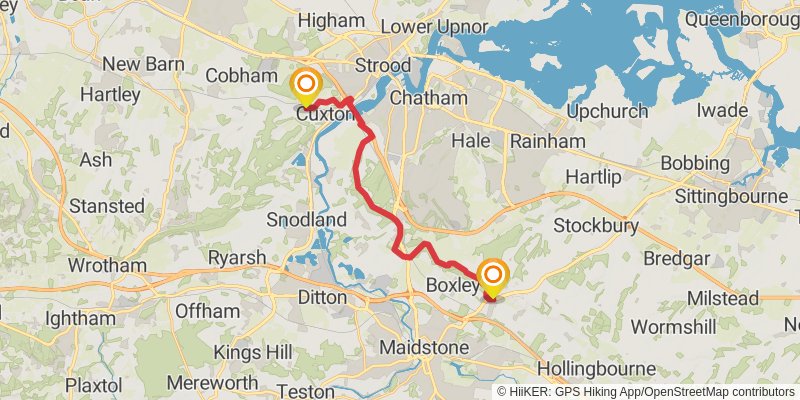 Middleton in Teesdale to Dover Walk stage 43 Map