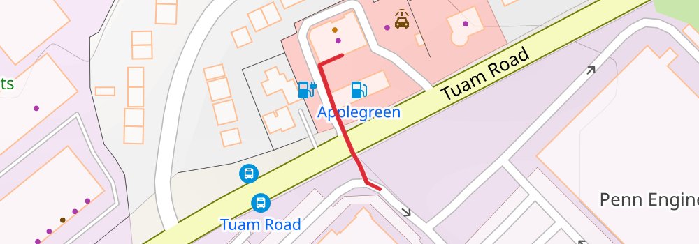 Mervue Business Park 3-Day Test Tour spur 1 Map