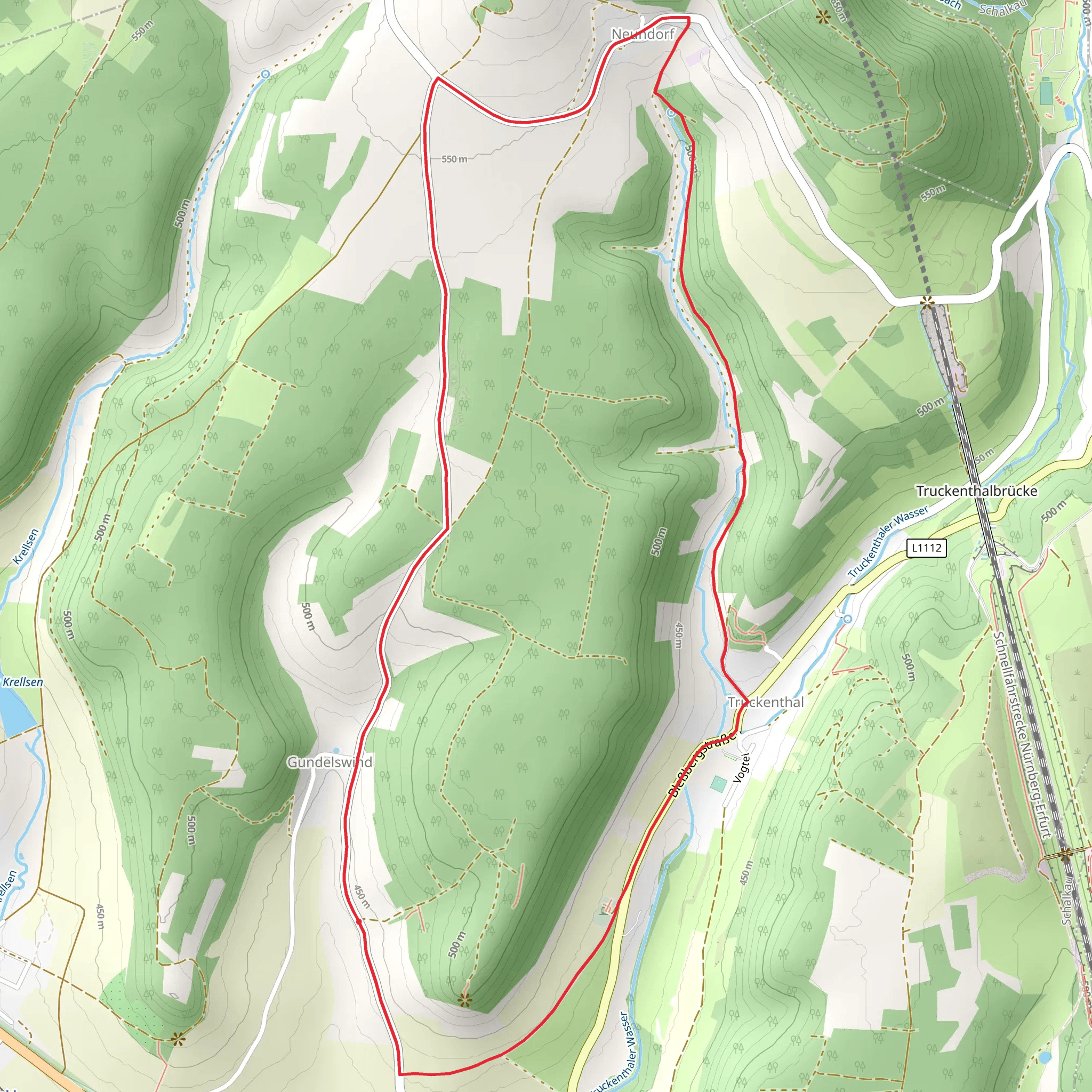 Dockenweg and Truckenthal mobile static map