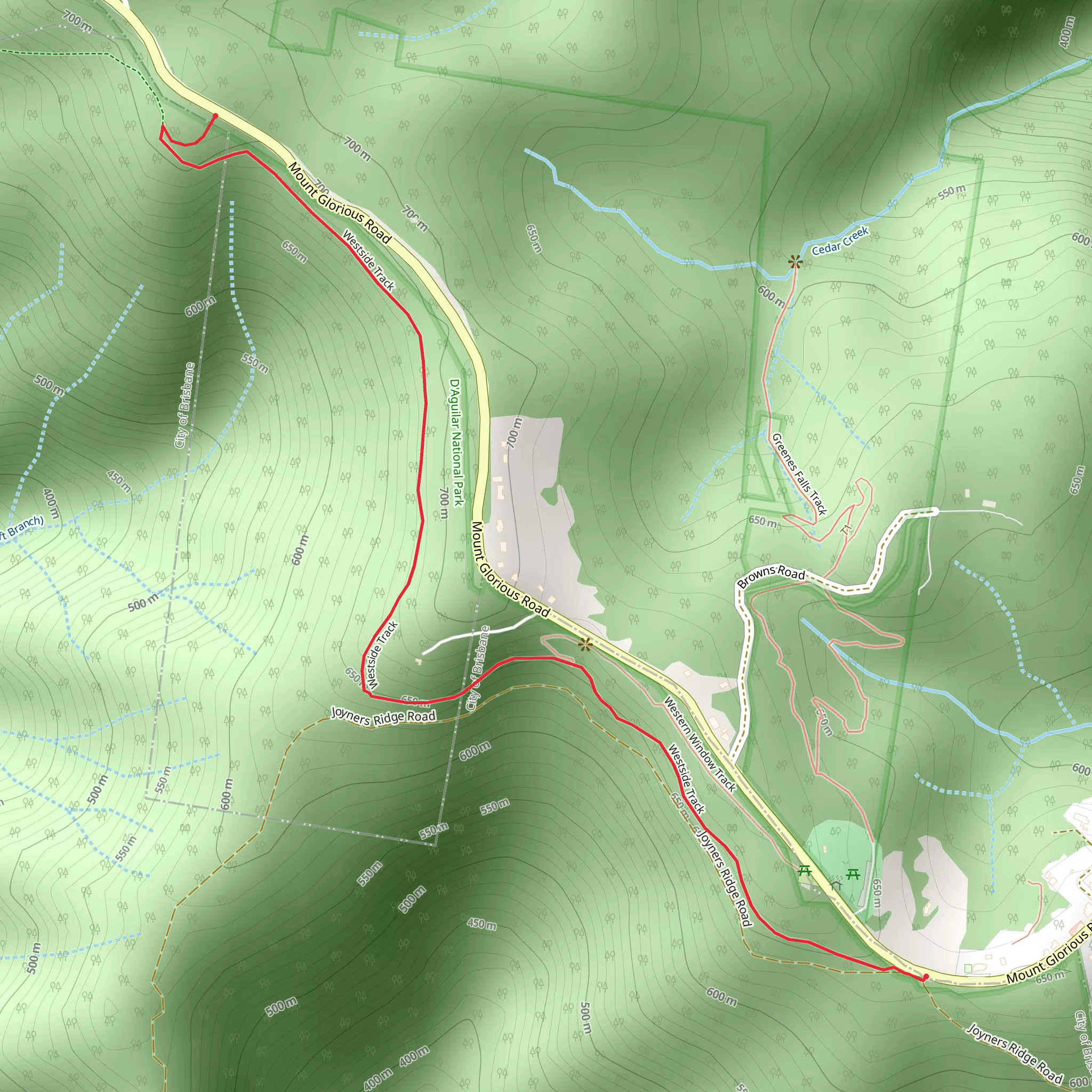 Westside Track mobile static map