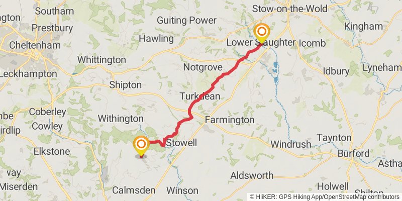 Boston to Abbotsbury via Macmillan Way stage 13 Map