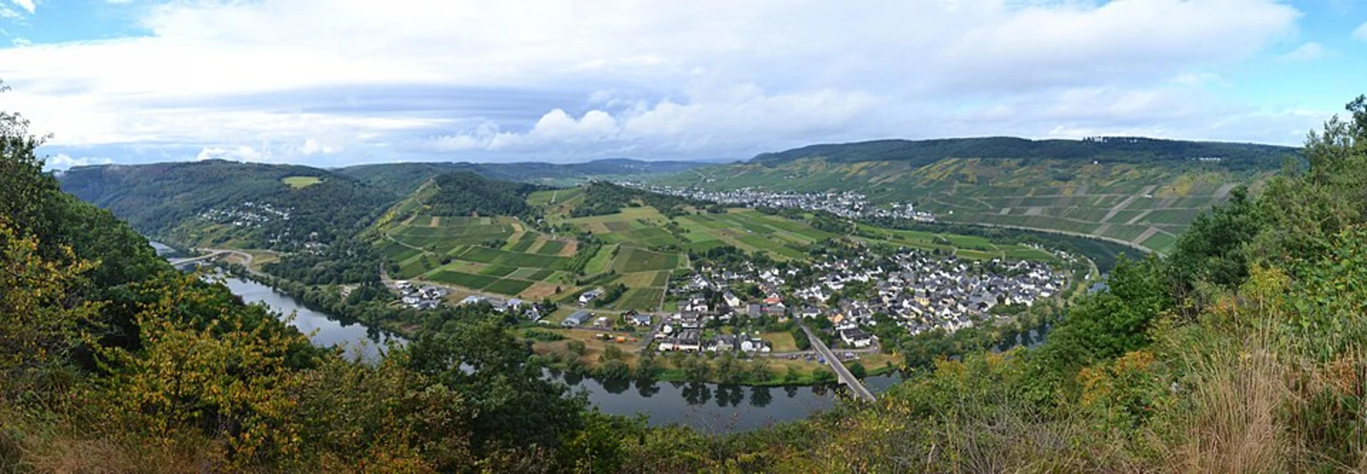 An image depicting the trail Petersköpfchen and Truzeltz Castle via Eltzer Burgpanorama and Moselsteig and its surrounding area.