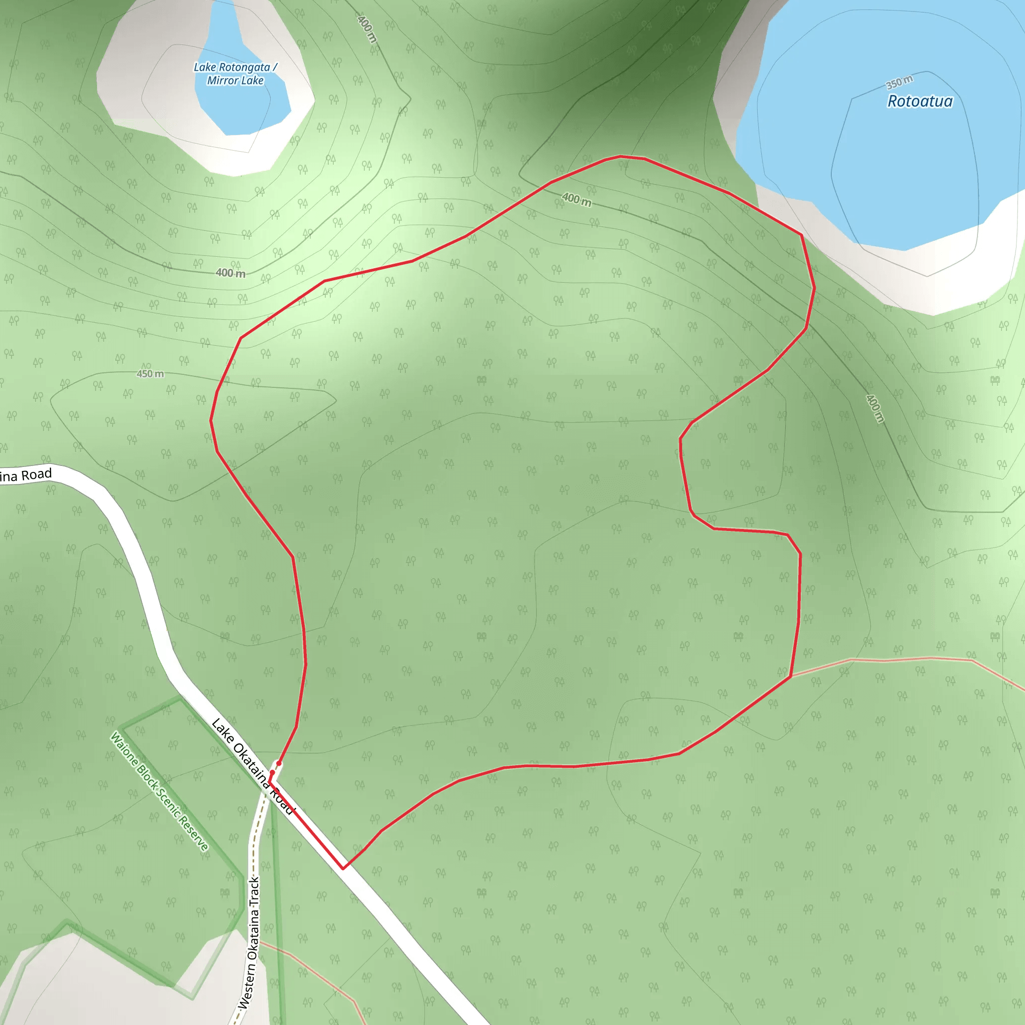 Ngahopua Track - Twin Lakes Track mobile static map