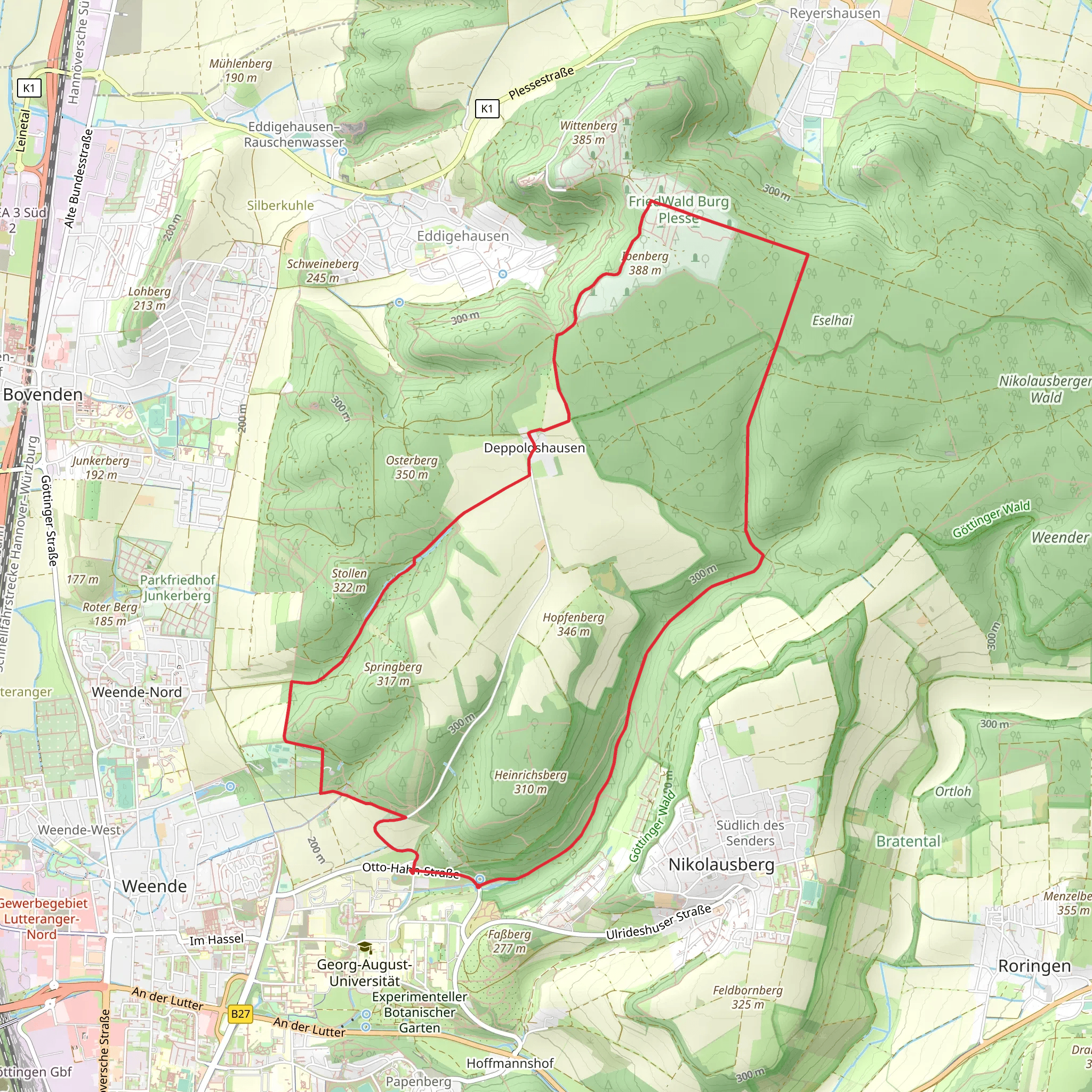 Plesse Menschenrechspfad mobile static map