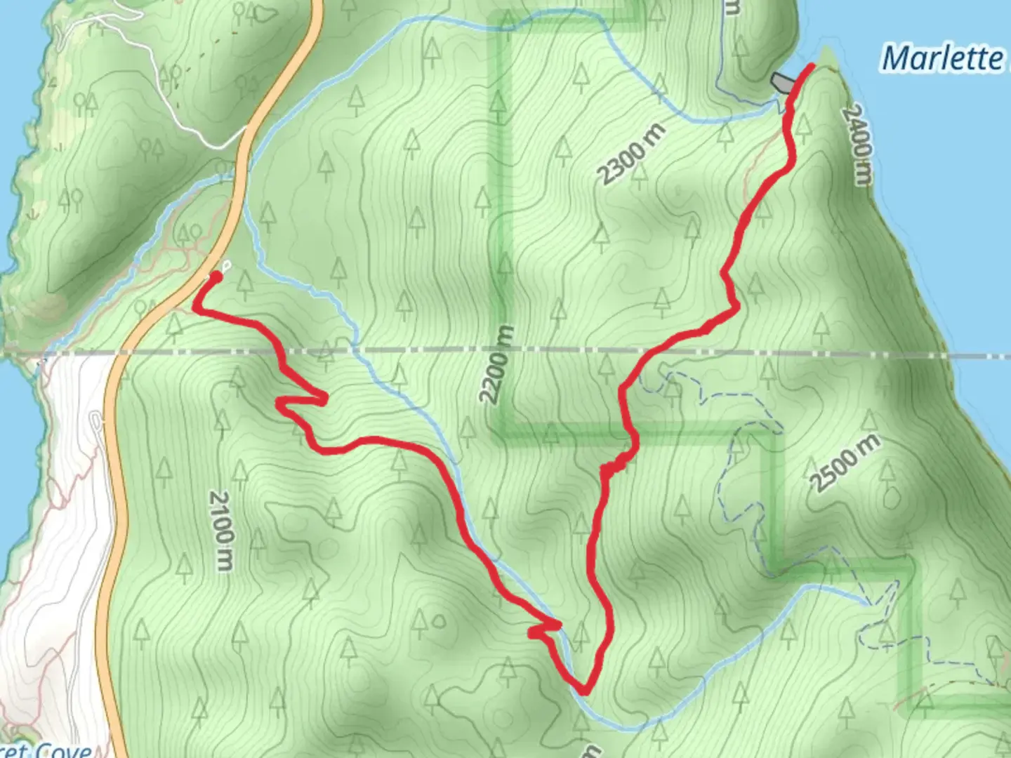 An image depicting the trail Marlette Lake and Marlette Creek Trail and its surrounding area.
