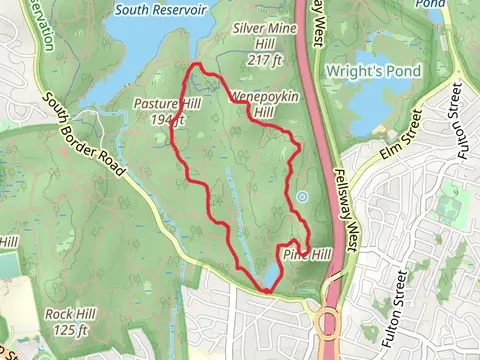 Pine Hill, Skyline Trail and Middle Road Loop via Bellevue Pond