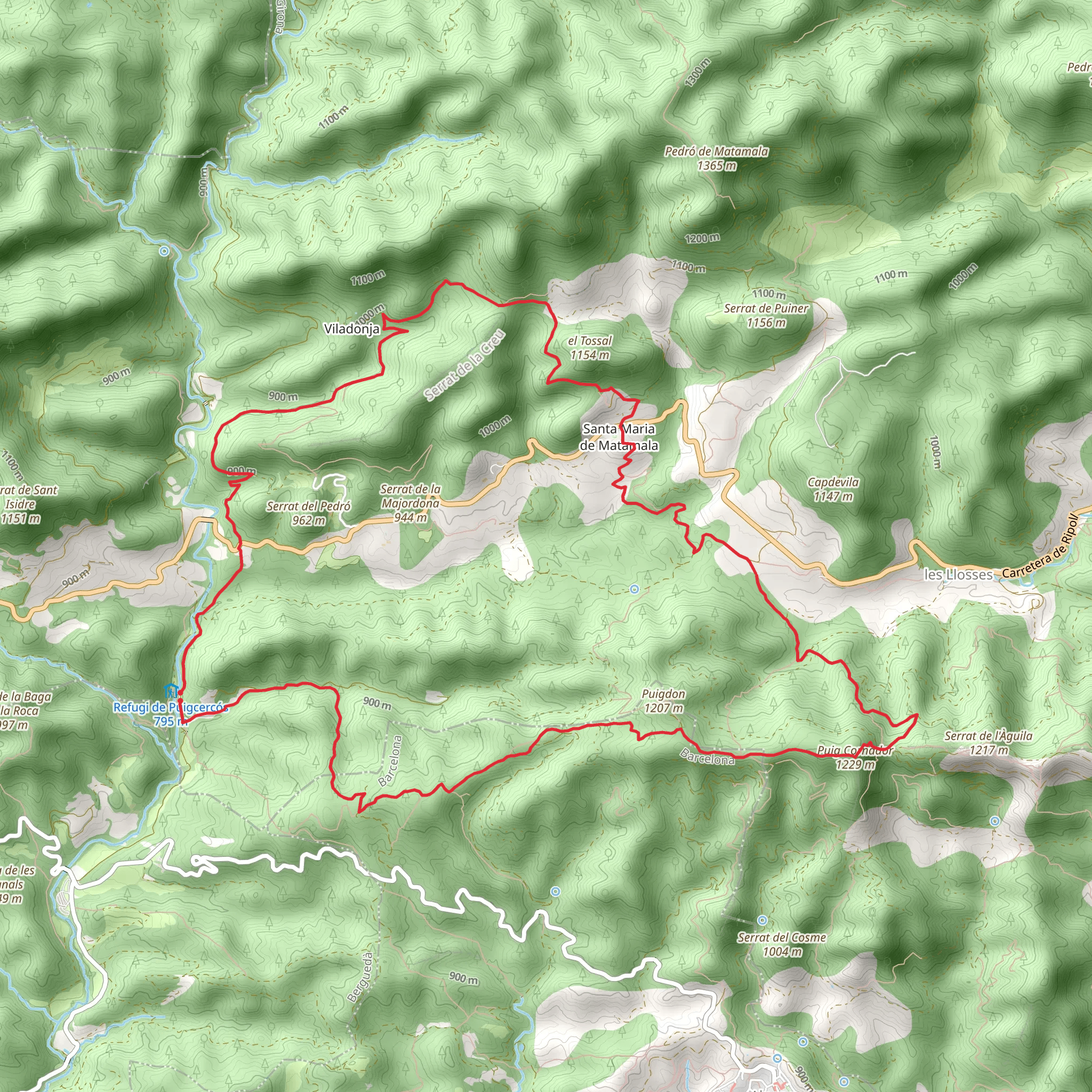 Puigcercós Path PR C 50 mobile static map