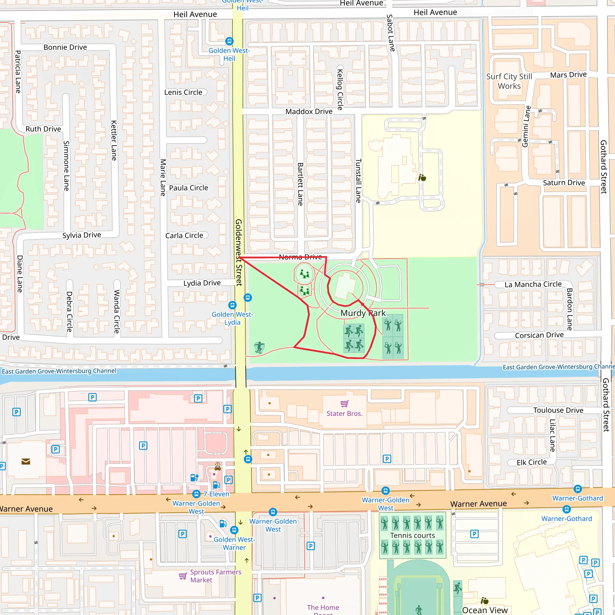 Murdy Park Loop mobile static map