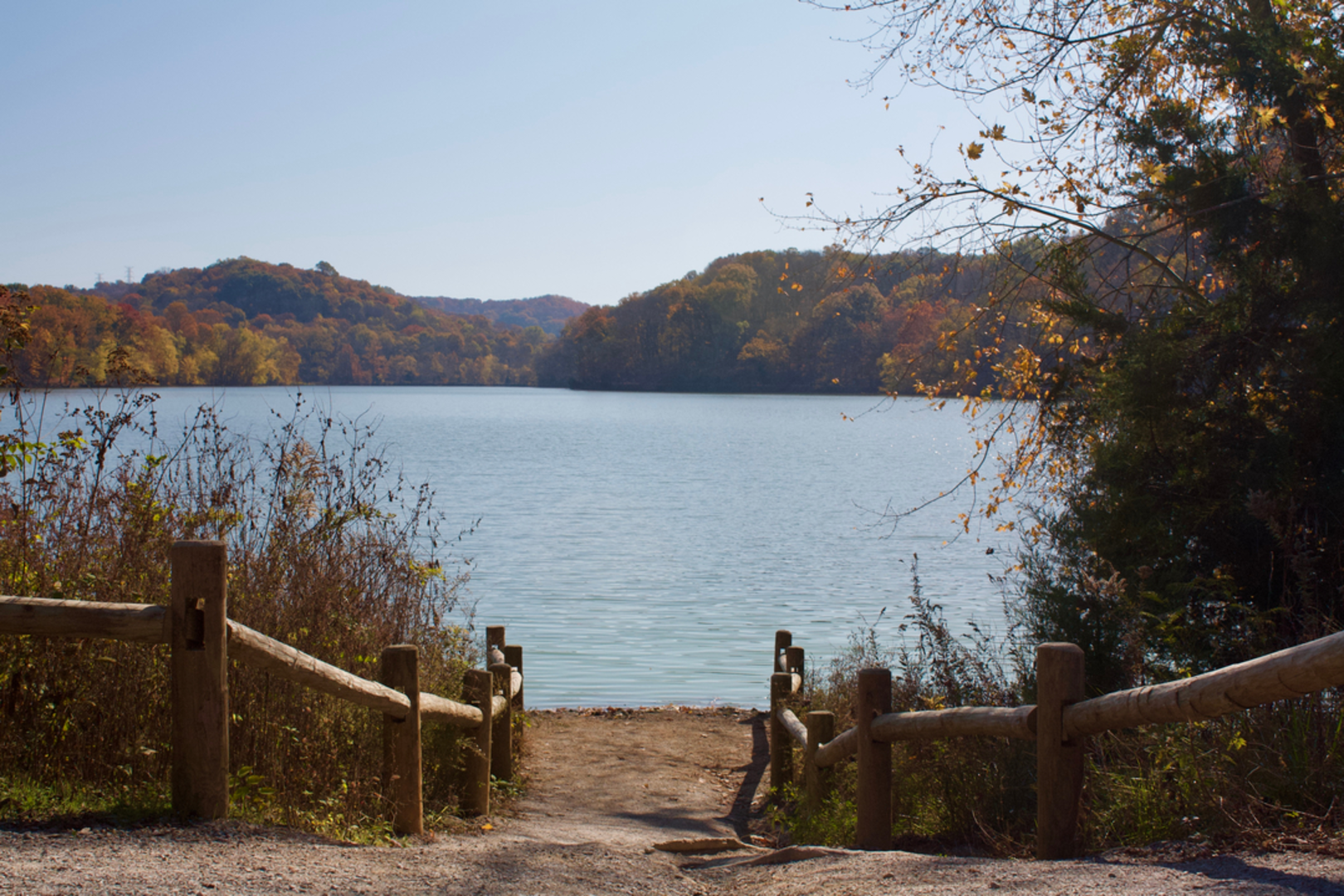 An image depicting the trail Radnor Lake Loop Trail and its surrounding area.
