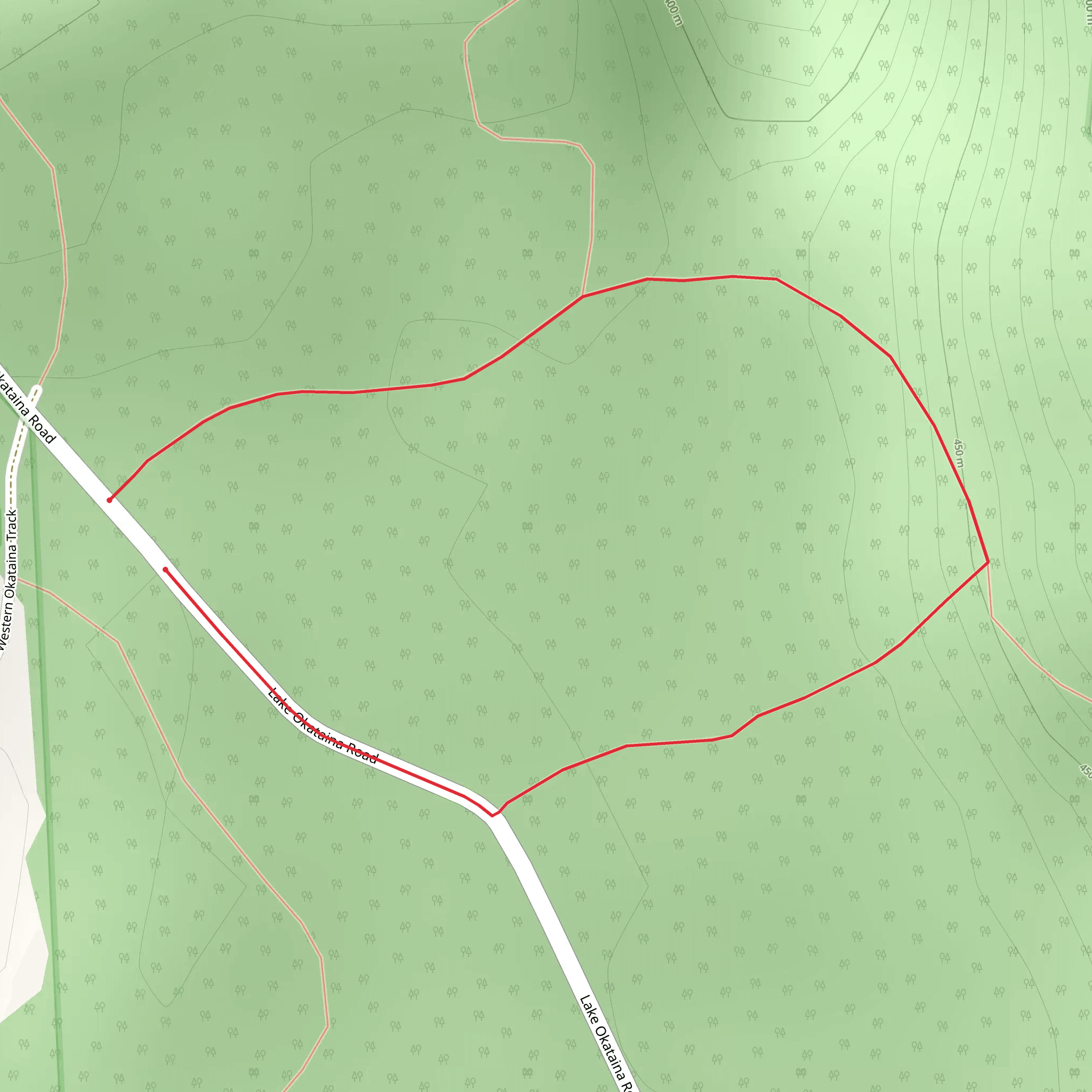 Lake Ōkataina - Anaha Track mobile static map