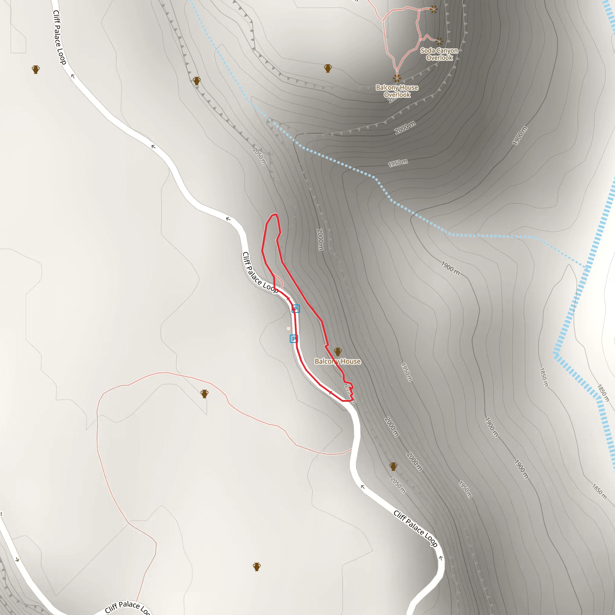 Cliff Palace Loop mobile static map