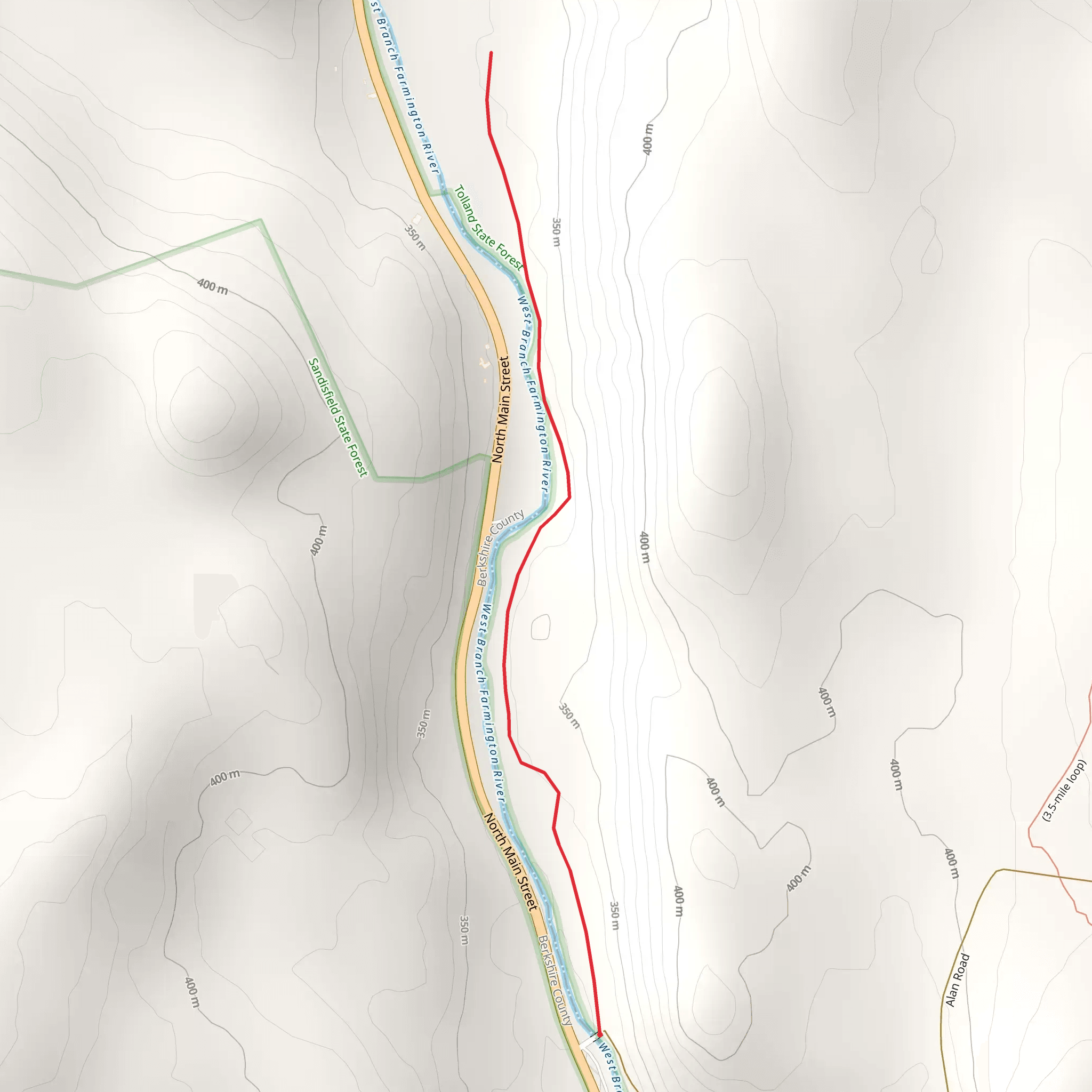 West Branch Farmington River from North Main Street mobile static map