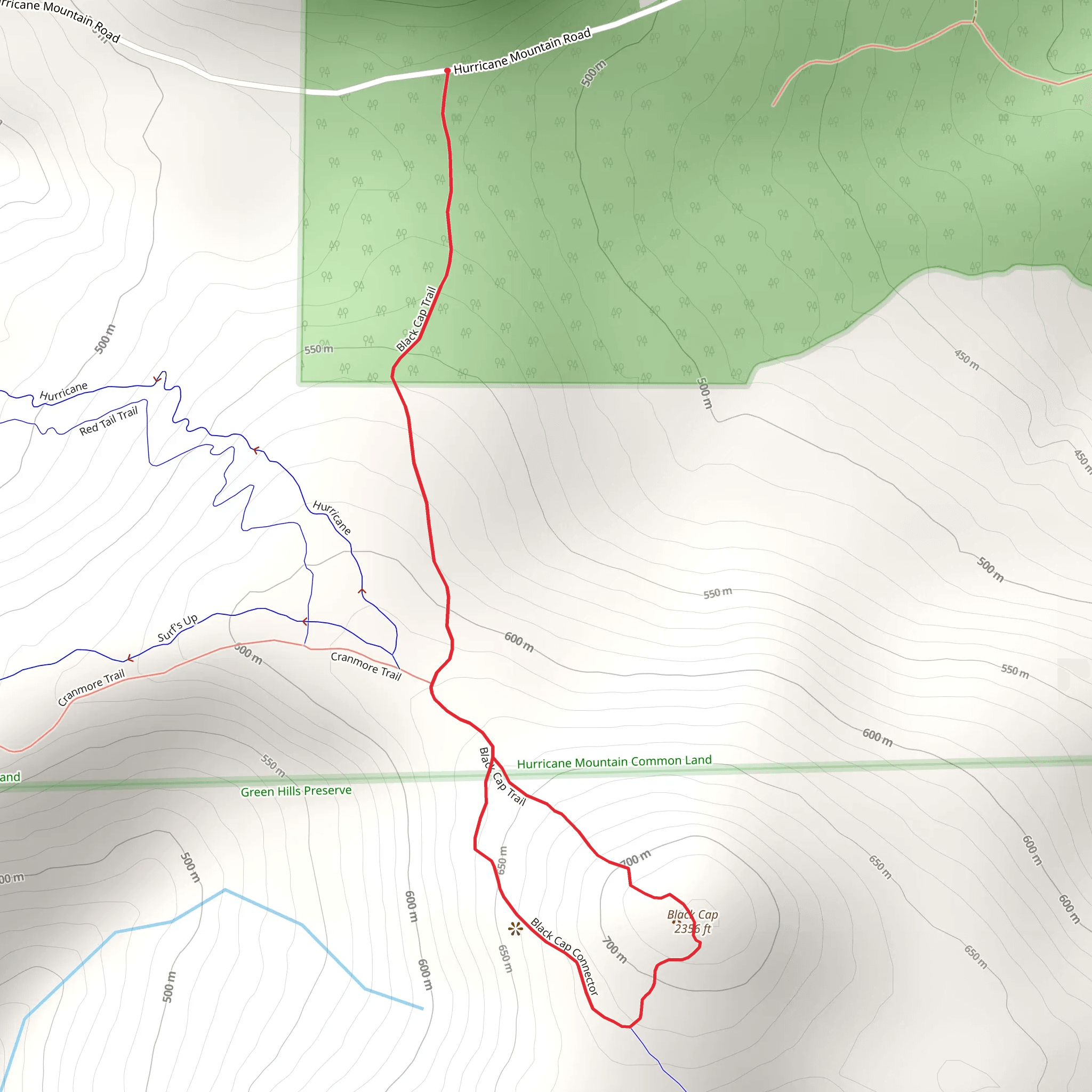 Black Cap Trail Loop mobile static map