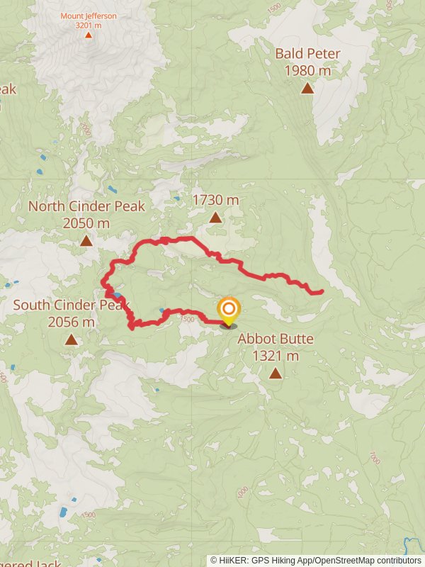 Sugar Pine Ridge via Cabot Lake Trail mobile static map