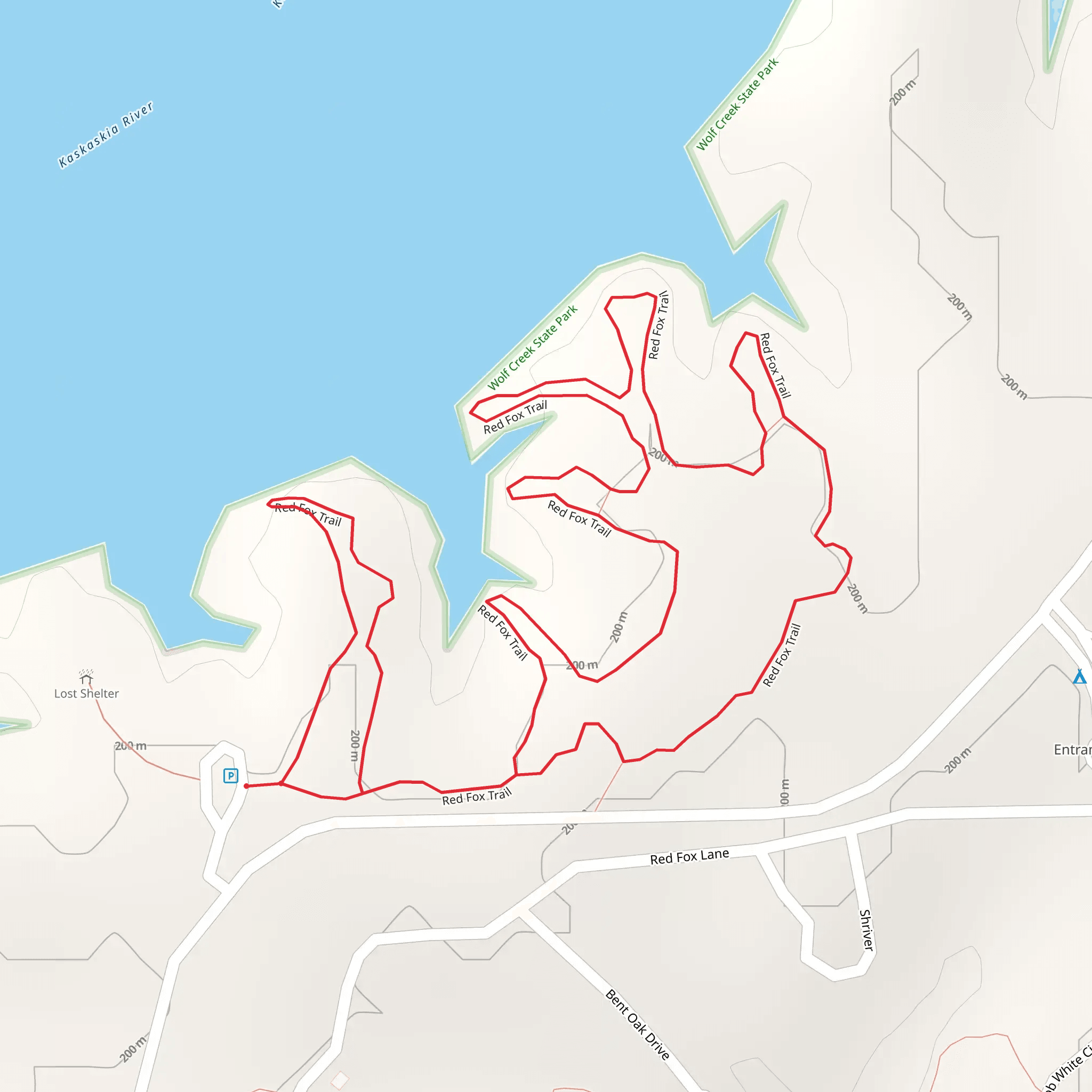 Red Fox Loop Trail mobile static map