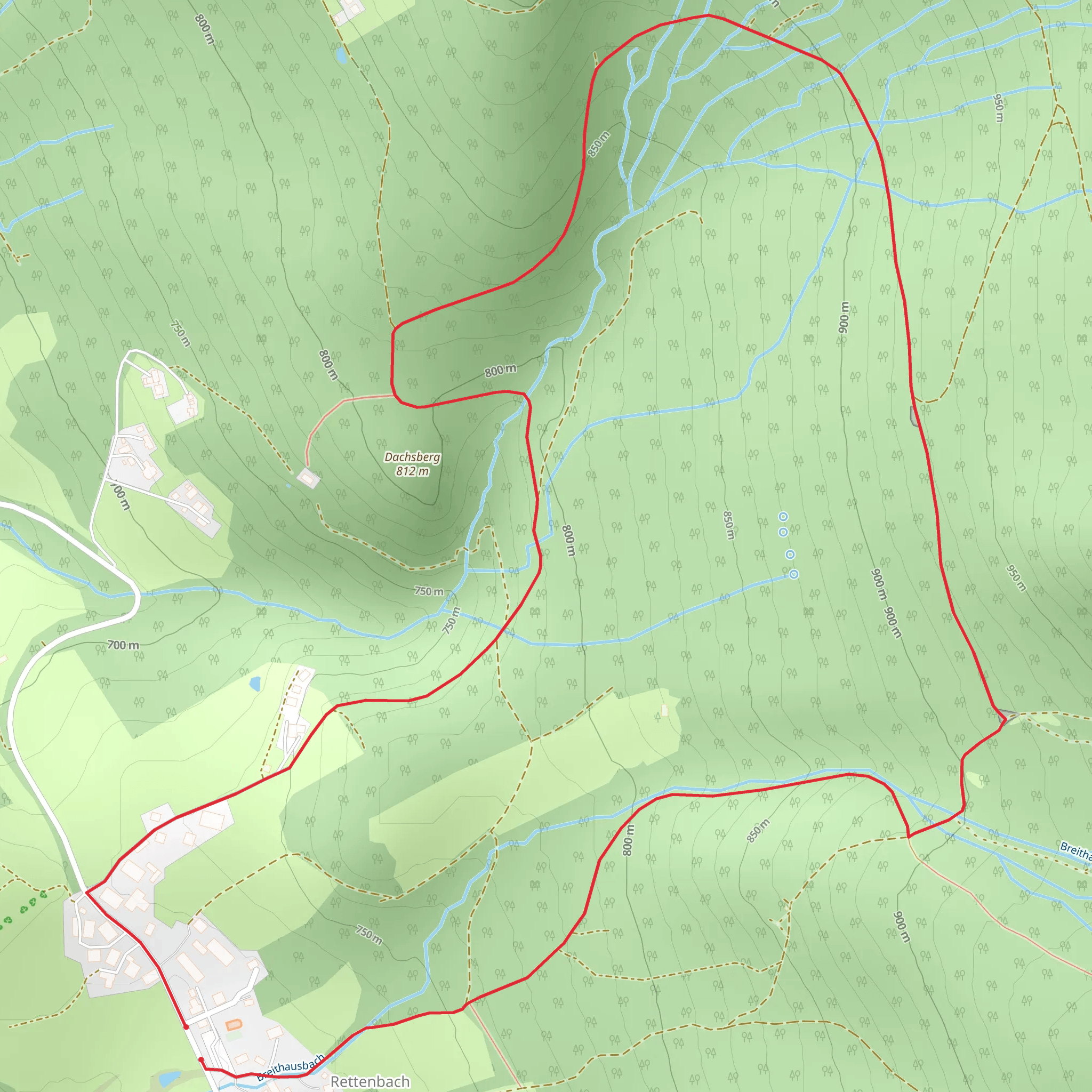 Rettenbach and Hirschenstein Loop mobile static map