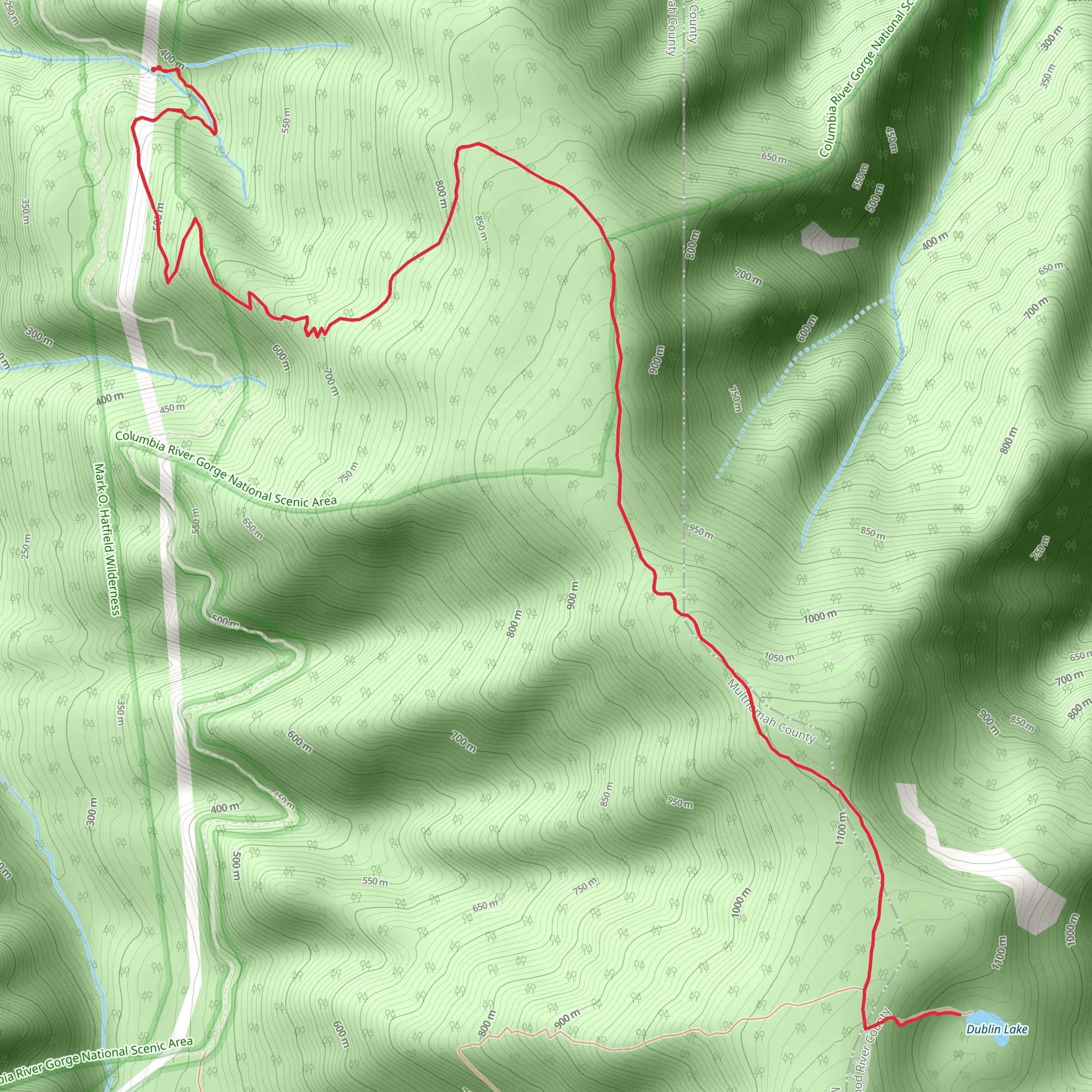 Dublin Lake via Tanner Butte Trail mobile static map