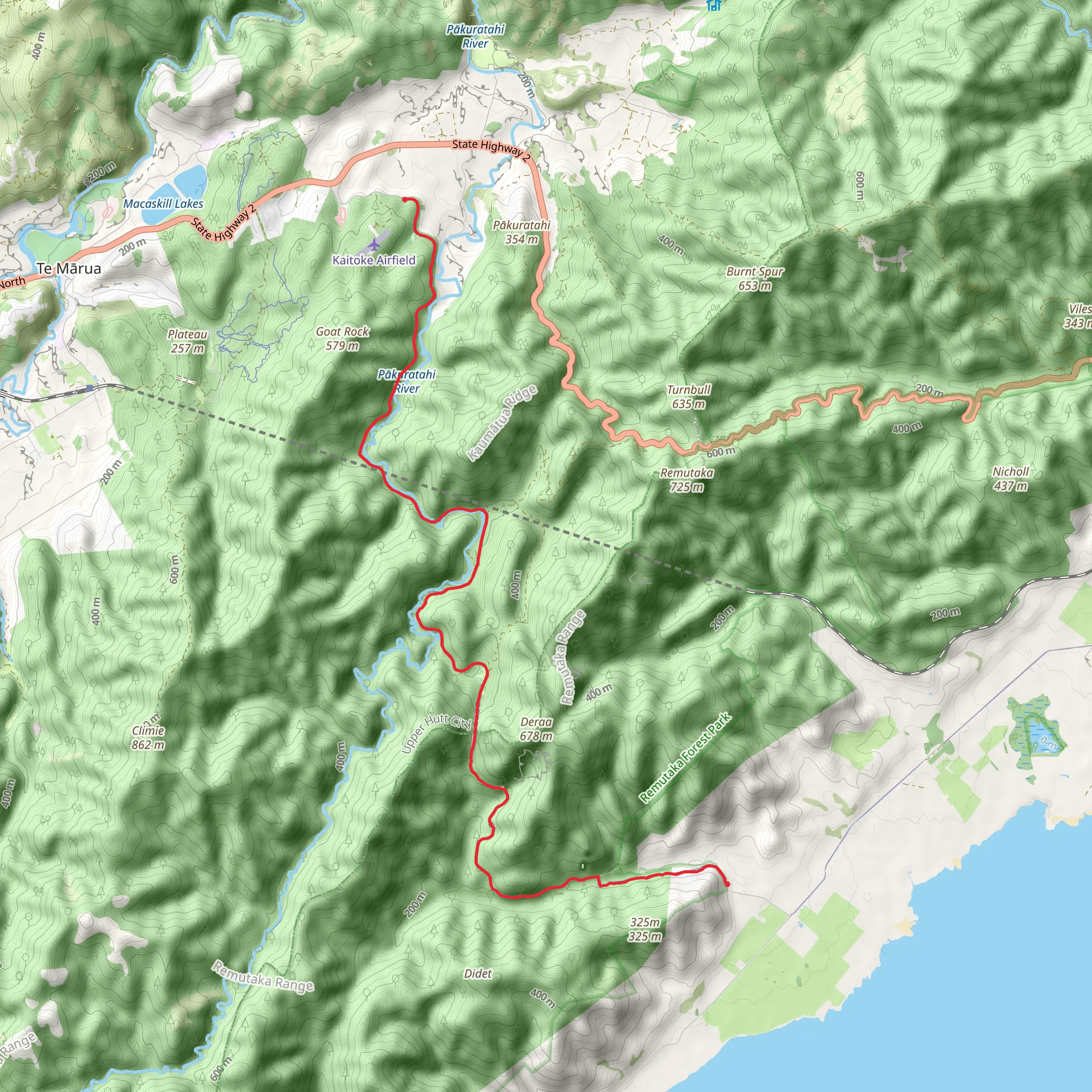 Remutaka Rail Trail mobile static map