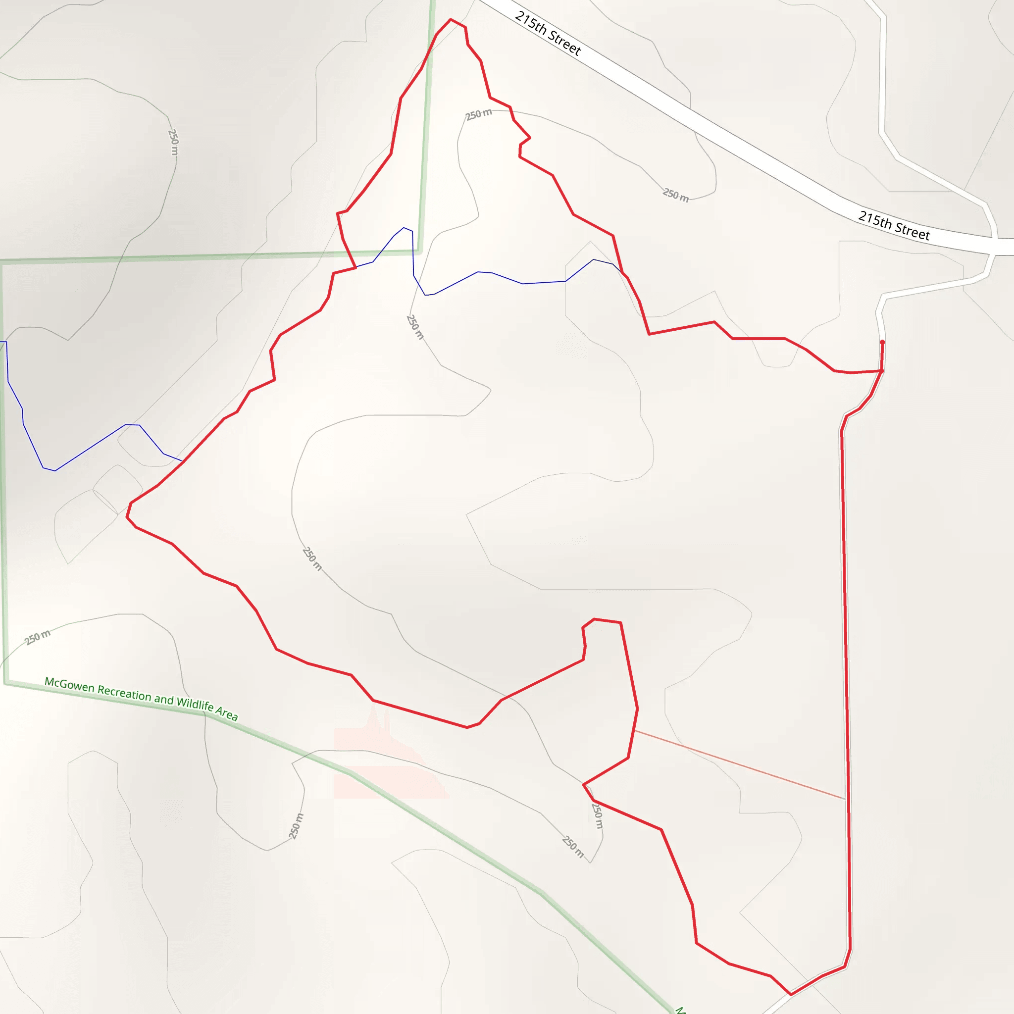 McGowen Recreation and Wildlife Area Loop mobile static map