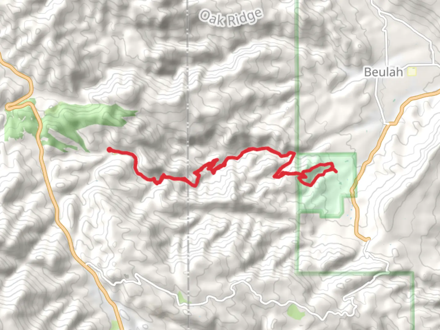 An image depicting the trail Pueblo Mountain Park from Davenport CG Road and its surrounding area.