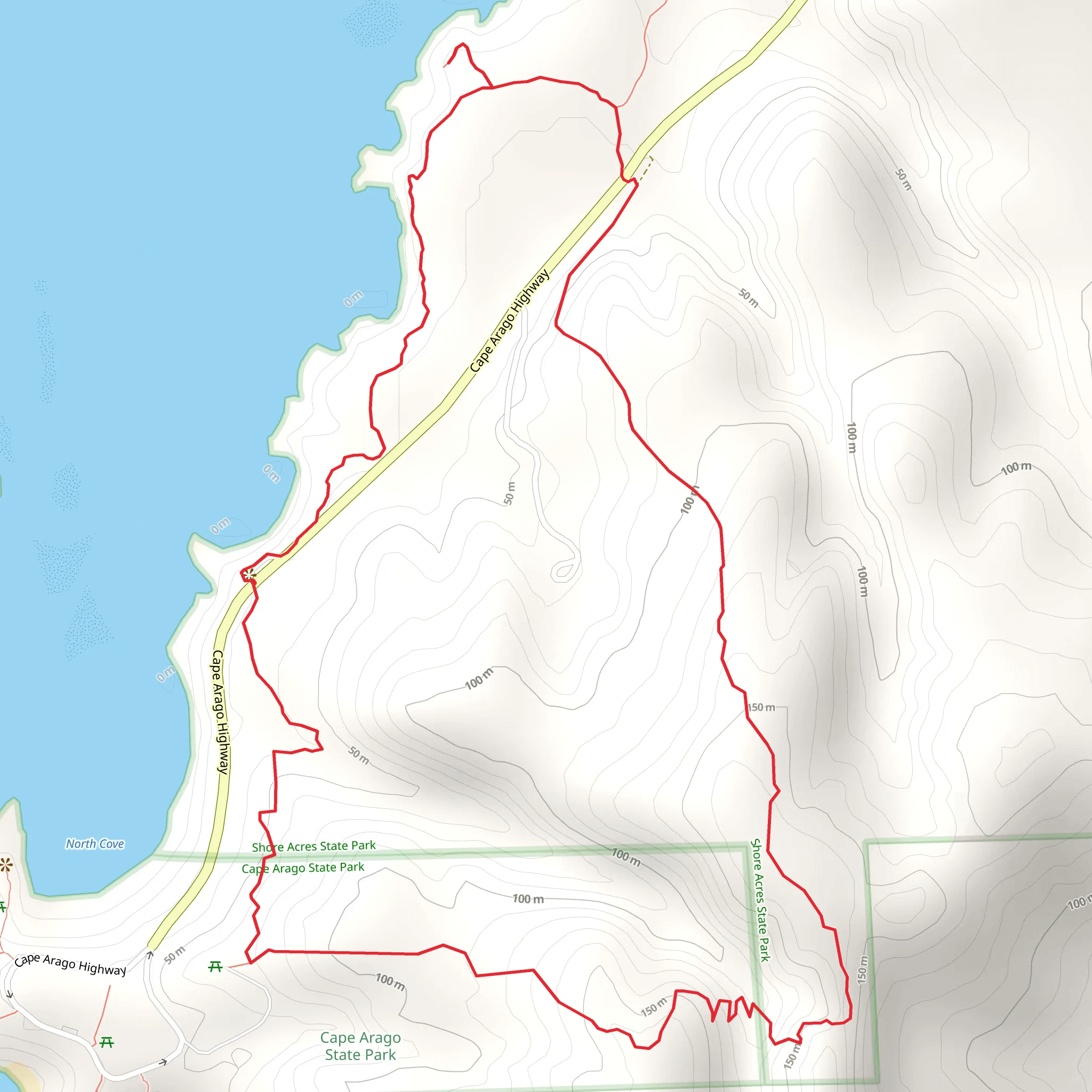 North Cove Overlook Loop mobile static map